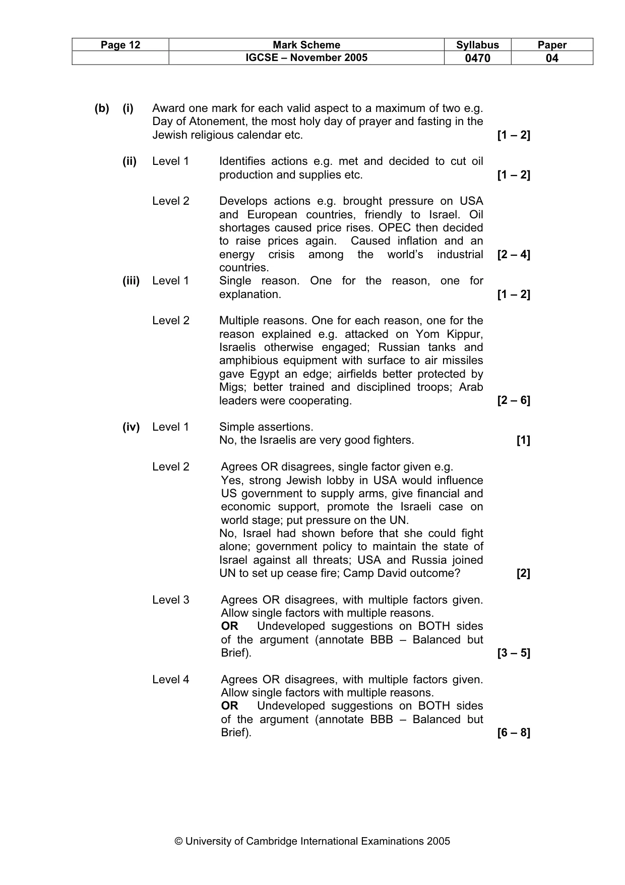 Mark scheme, page 13 of 17