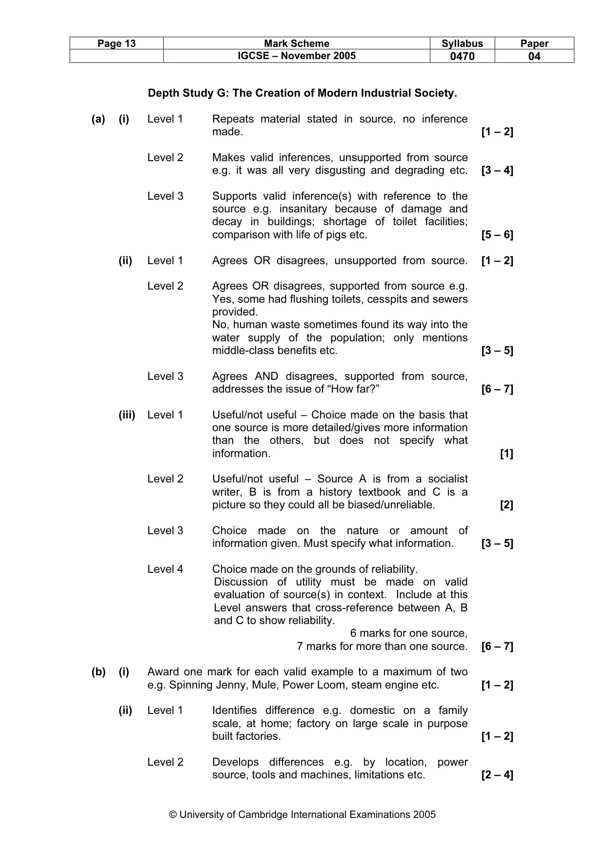 Mark scheme, page 14 of 17
