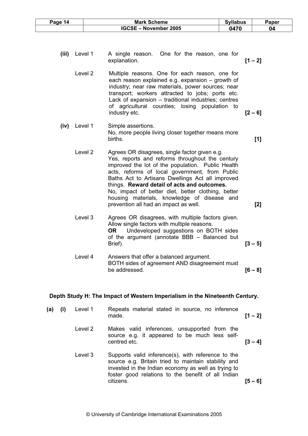 Mark scheme, page 15 of 17