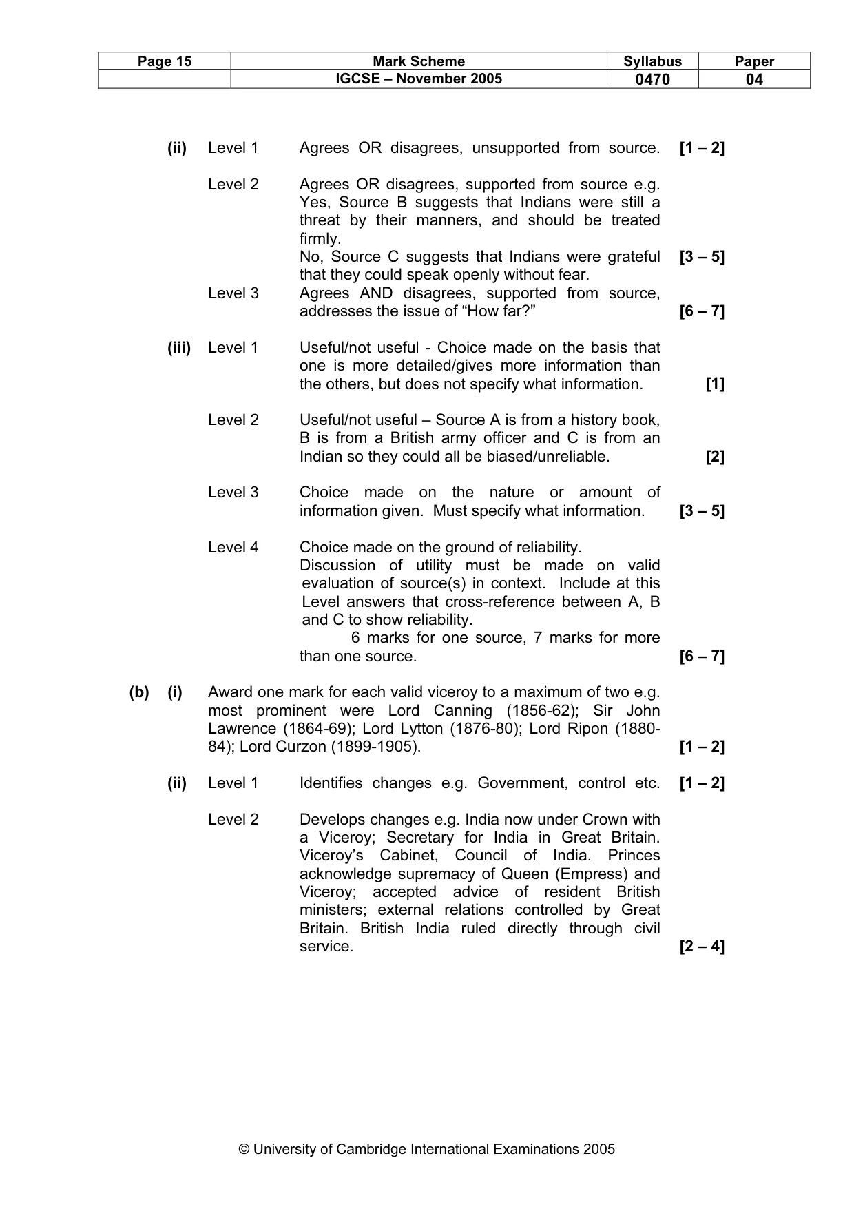 Mark scheme, page 16 of 17