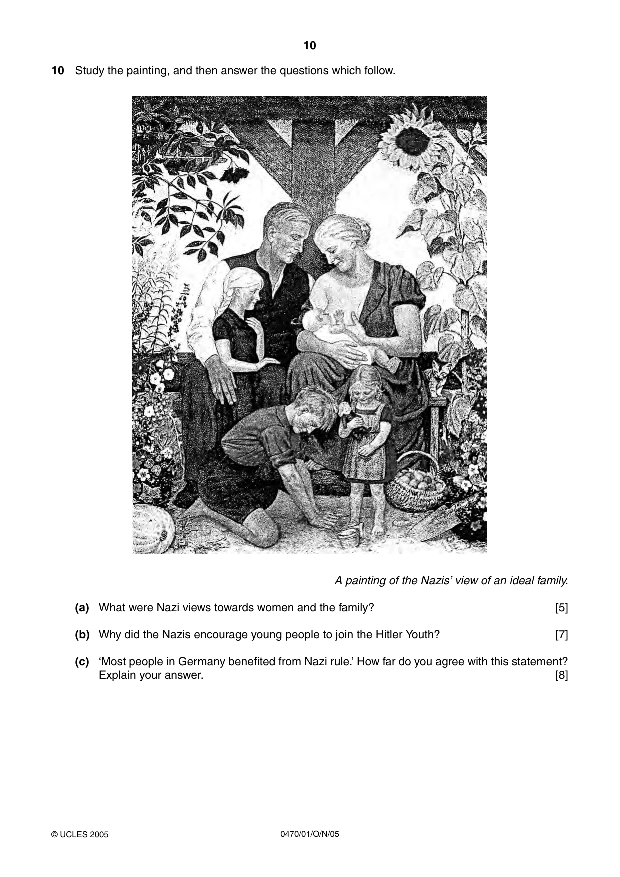 Cambridge IGCSE History 0470 2005 Oct/Nov Paper 1 · Variant 1 question paper, page 10 of 28