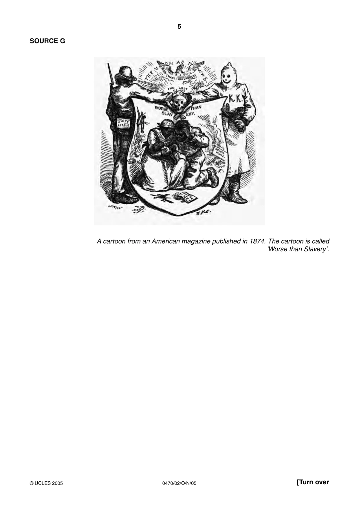 Cambridge IGCSE History 0470 2005 Oct/Nov Paper 2 · Variant 1 question paper, page 5 of 12
