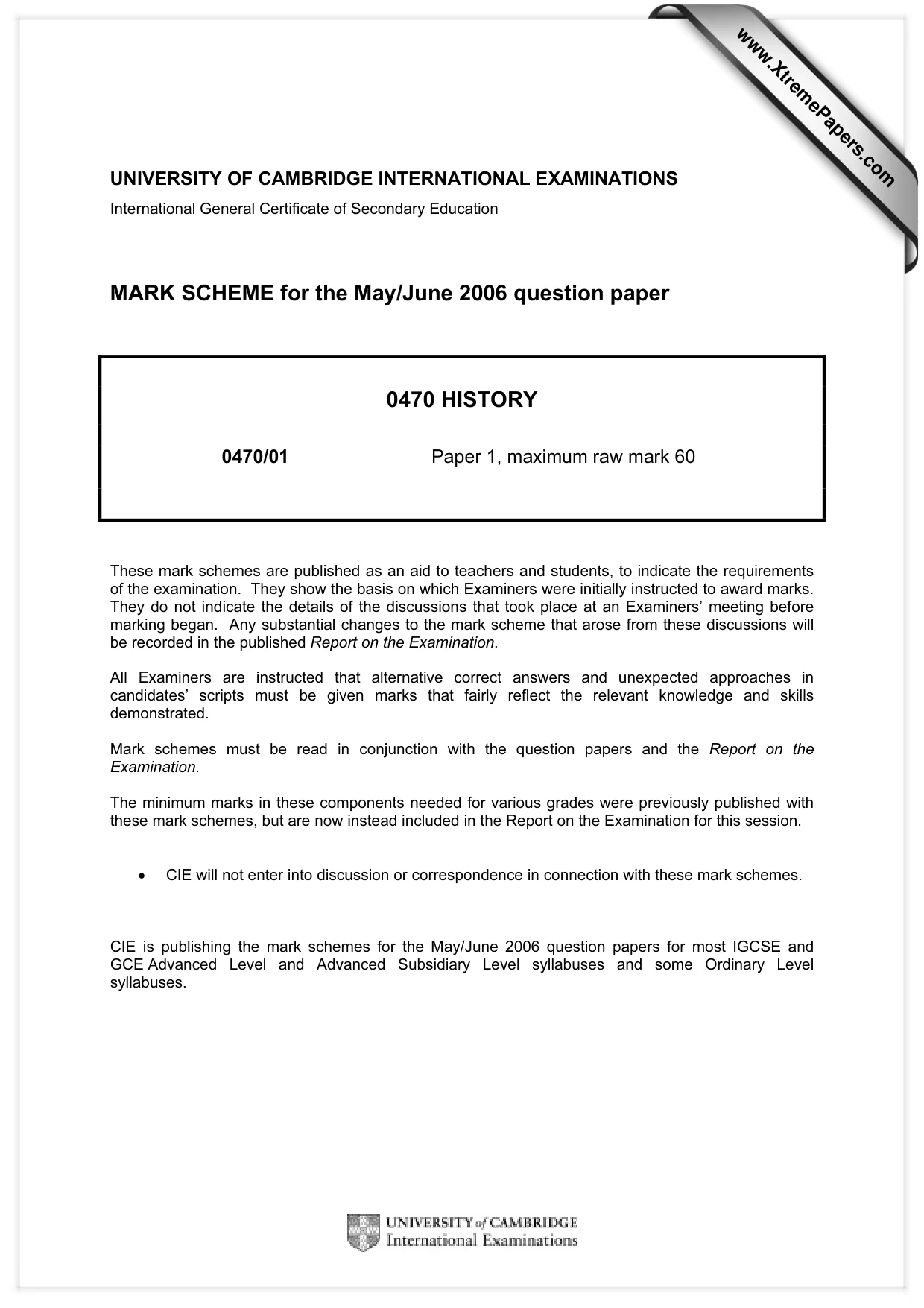 Mark scheme, page 1 of 52