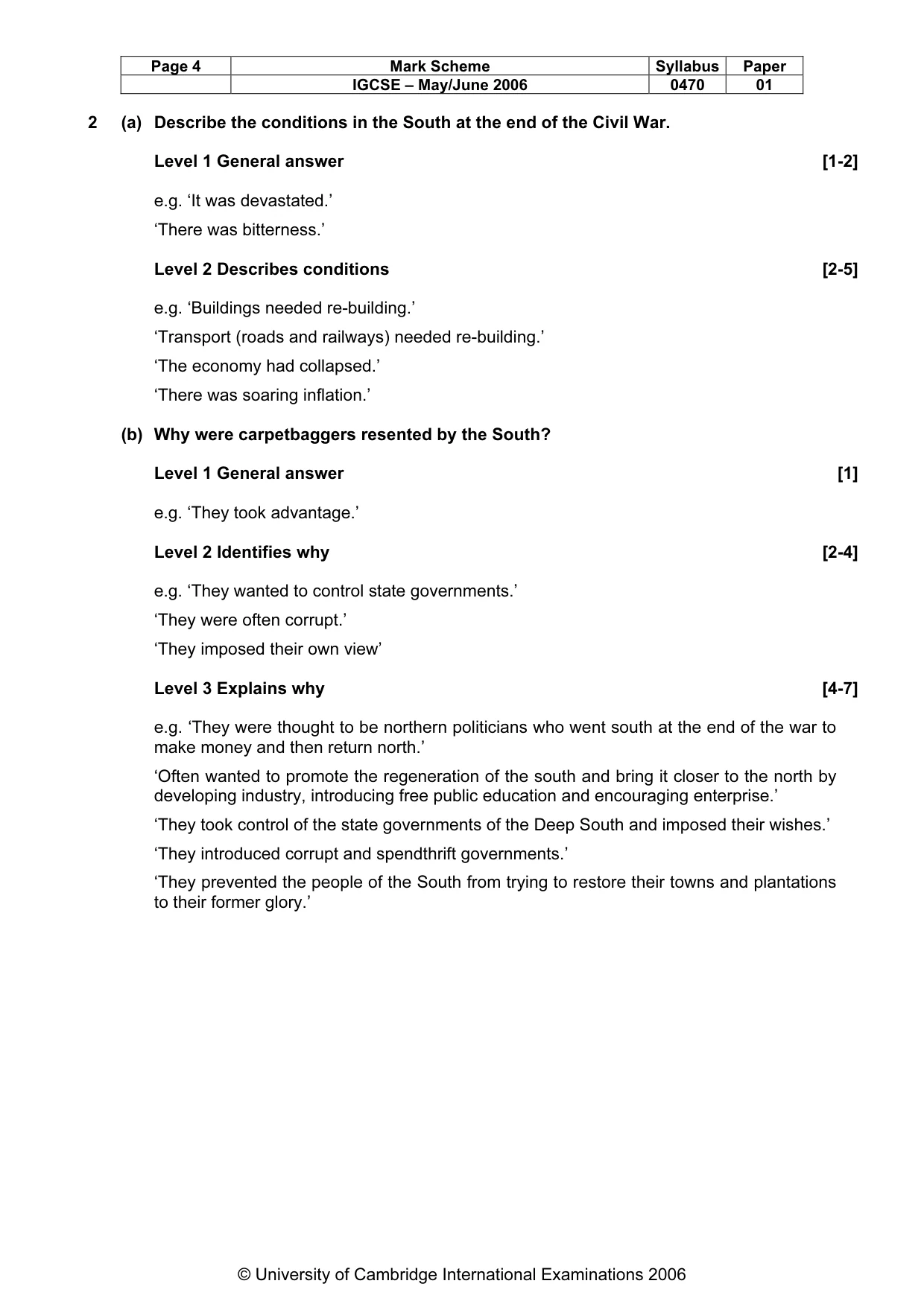 Mark scheme, page 5 of 52