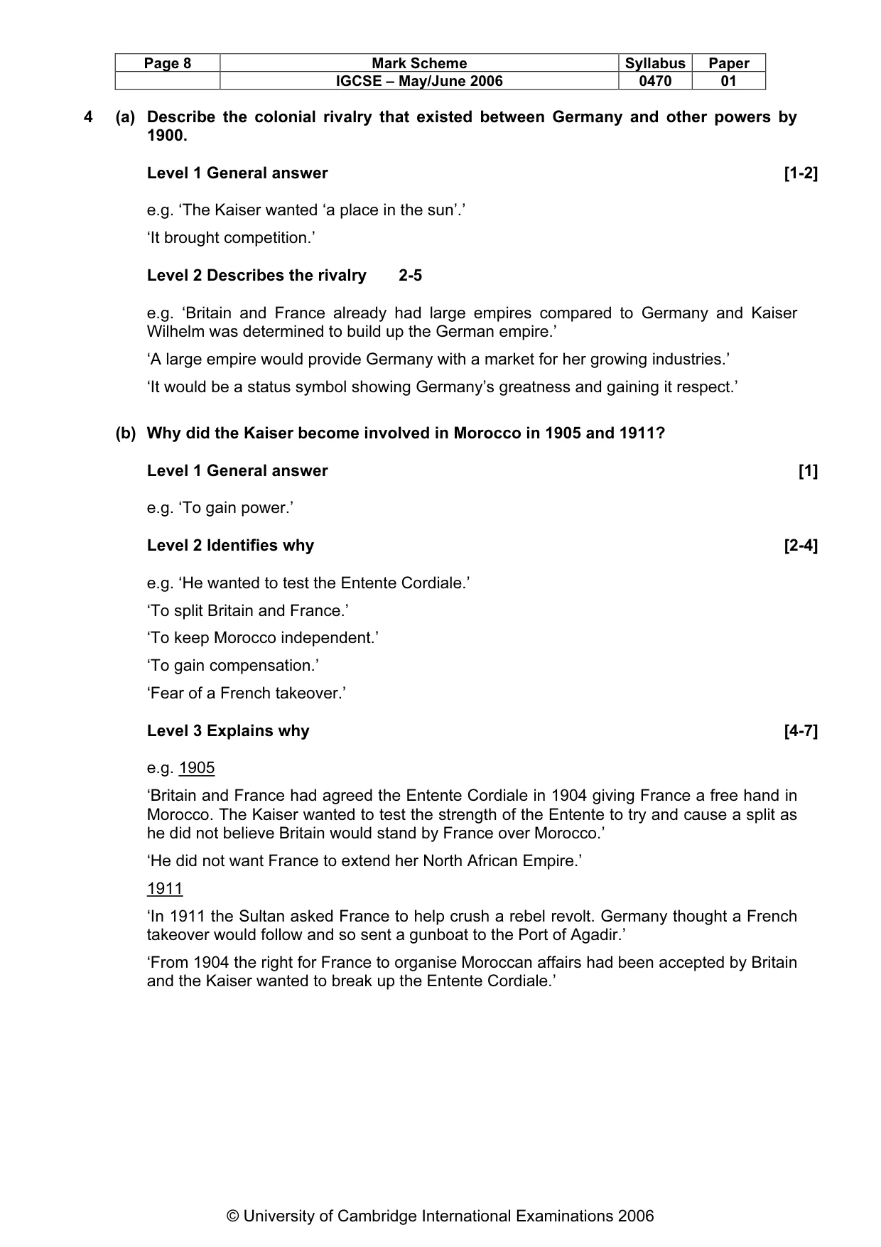 Mark scheme, page 9 of 52