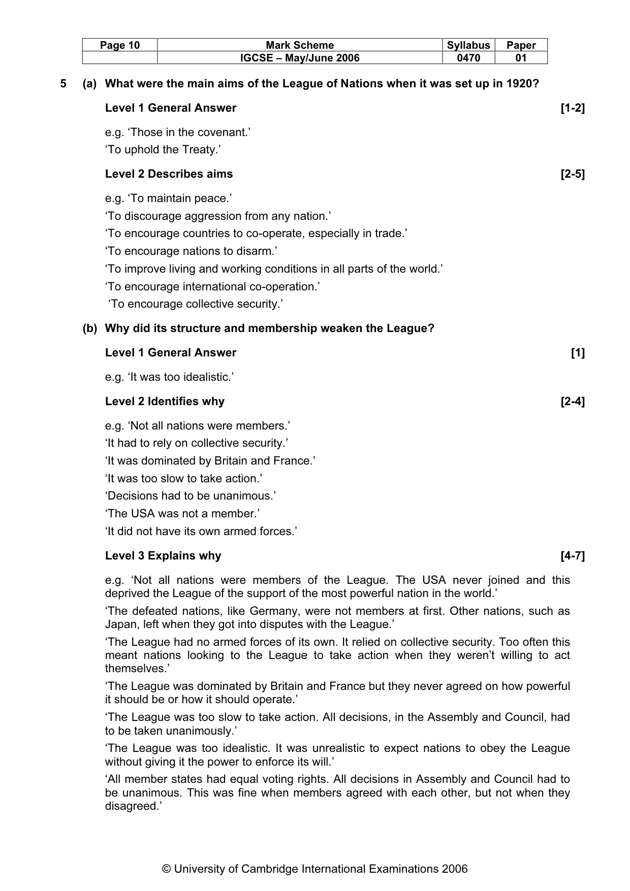Mark scheme, page 11 of 52