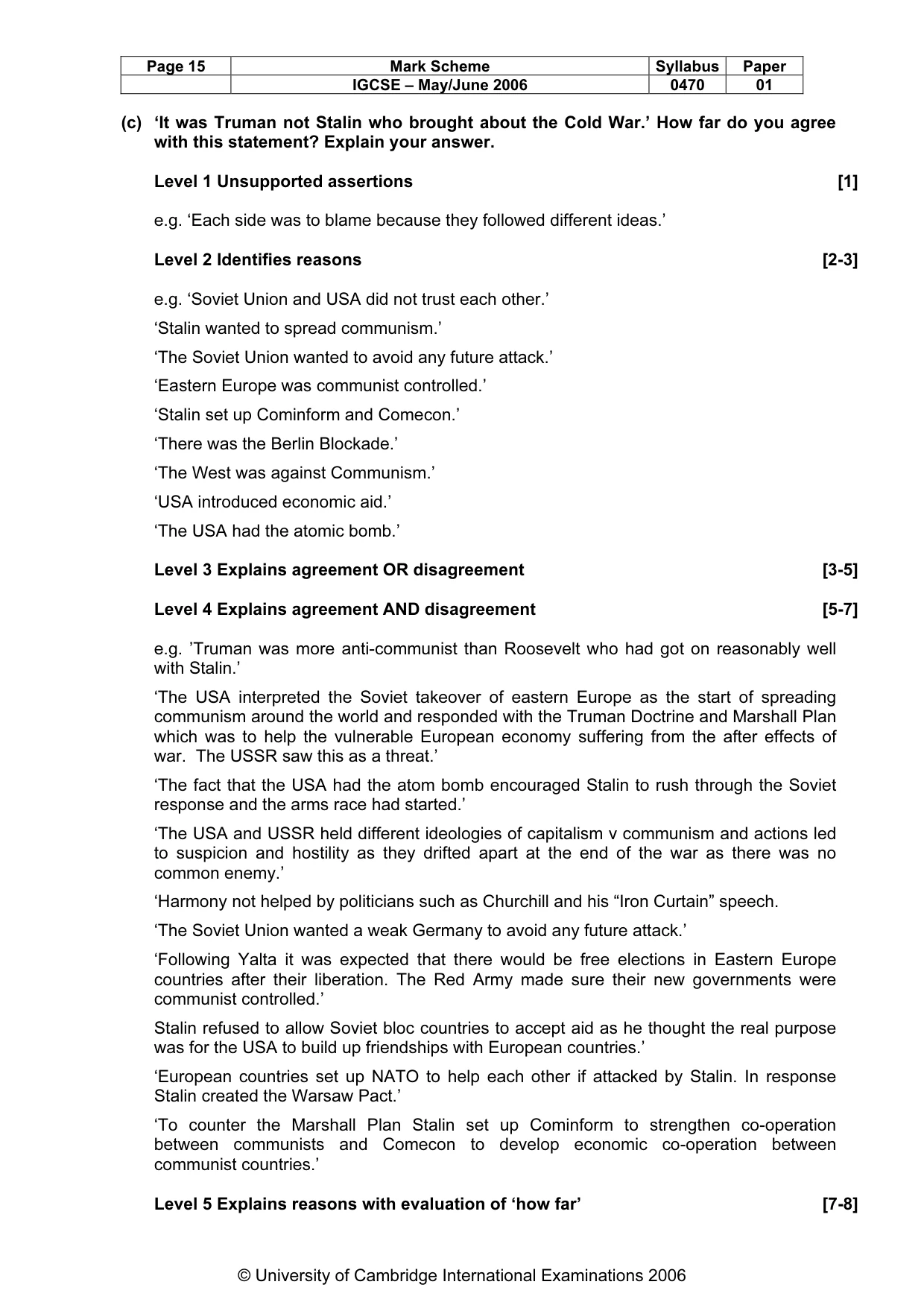 Mark scheme, page 16 of 52