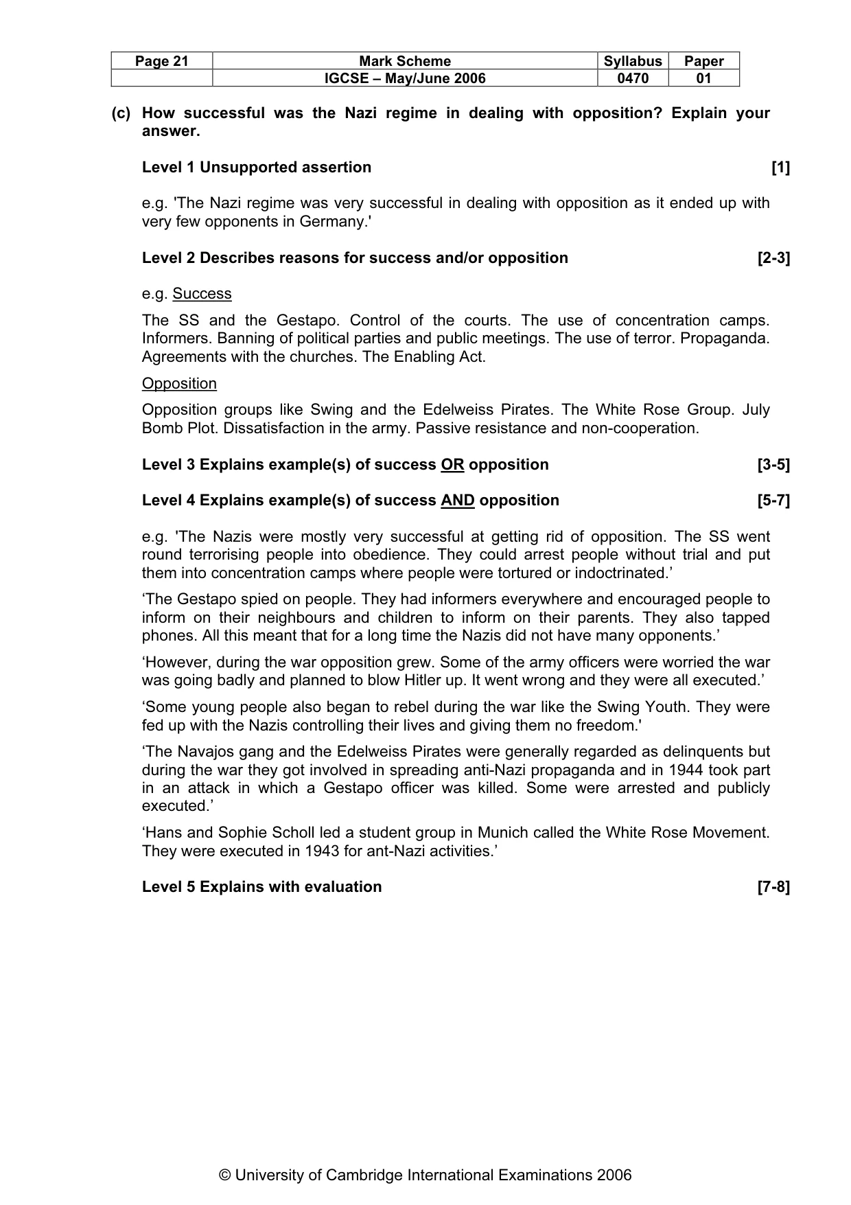 Mark scheme, page 22 of 52