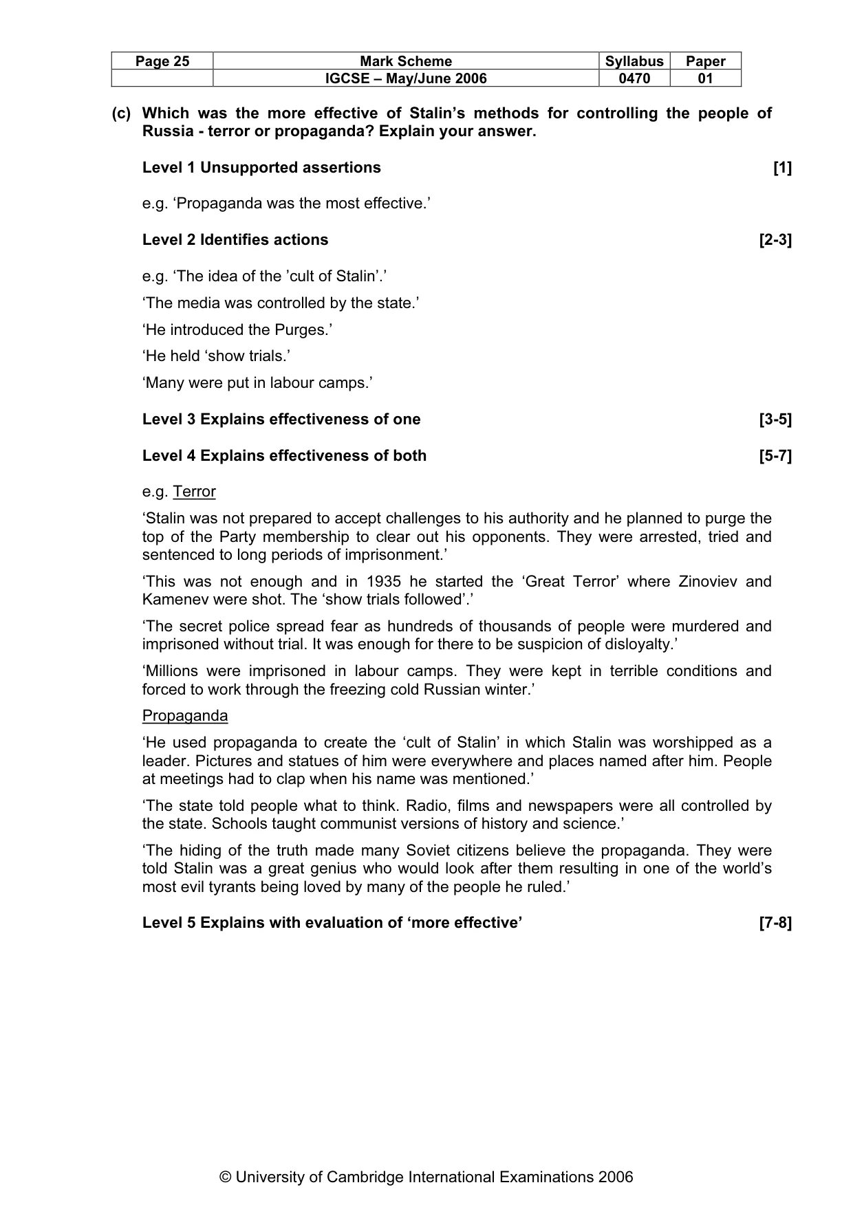 Mark scheme, page 26 of 52