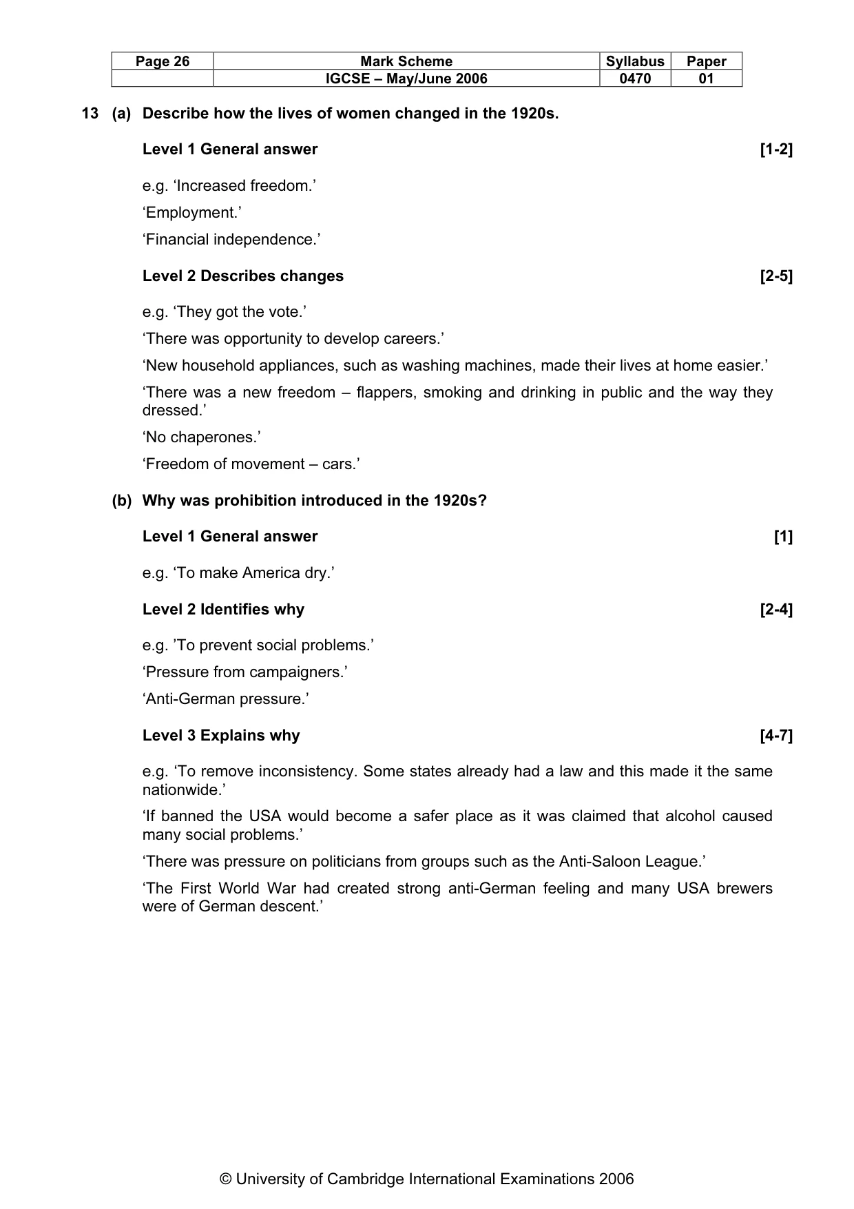 Mark scheme, page 27 of 52