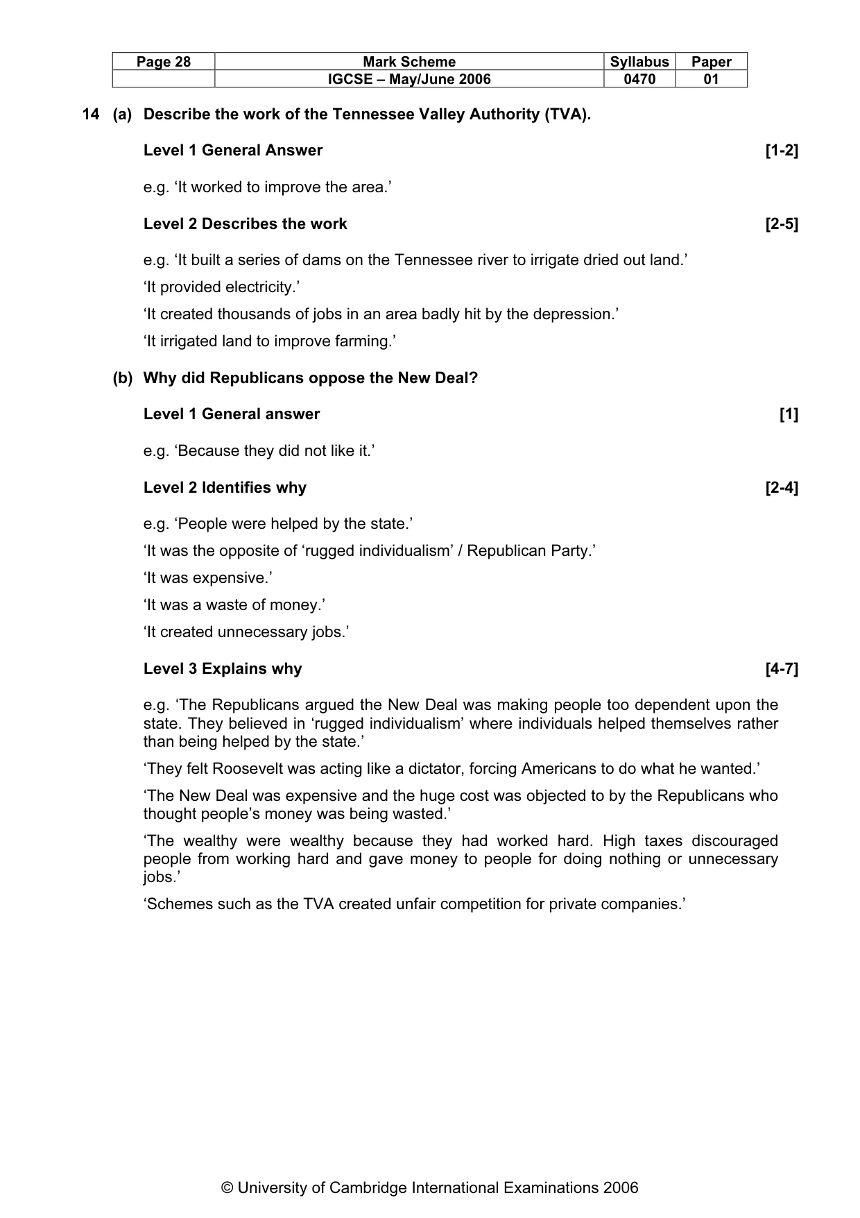 Mark scheme, page 29 of 52