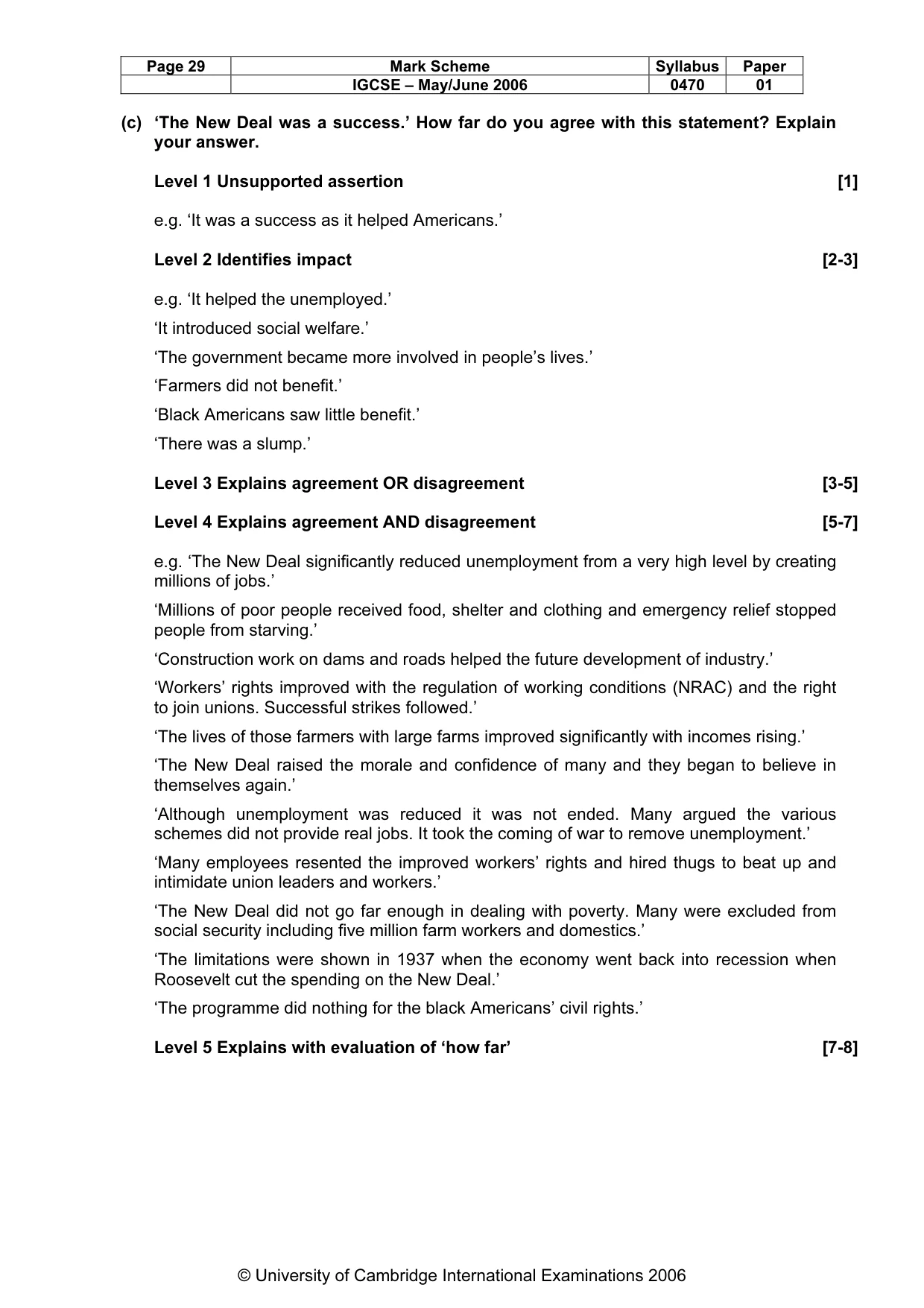 Mark scheme, page 30 of 52