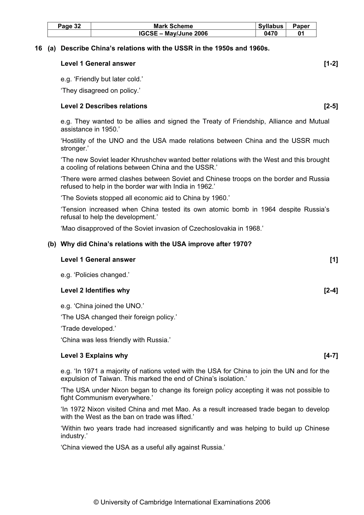 Mark scheme, page 33 of 52
