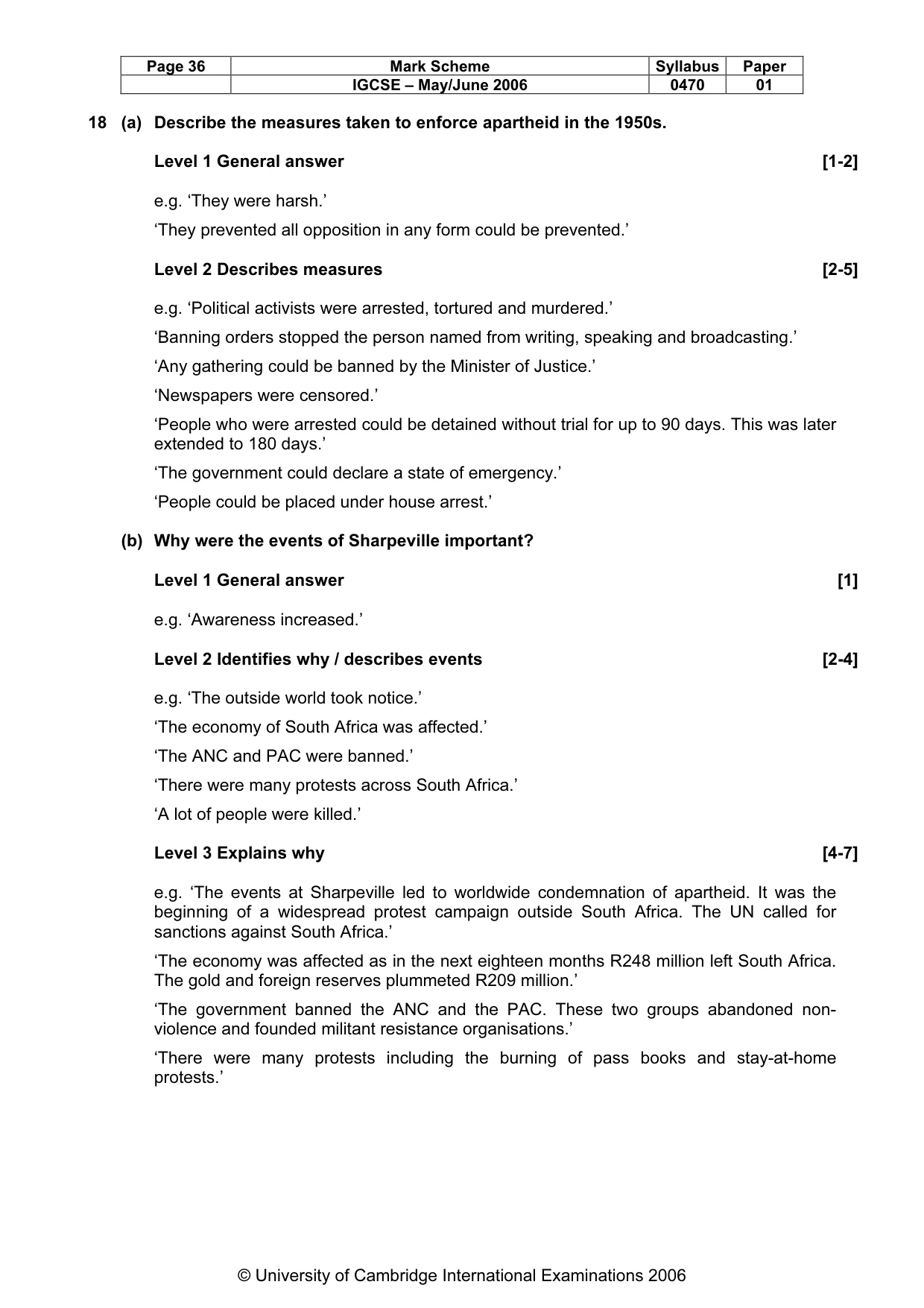 Mark scheme, page 37 of 52