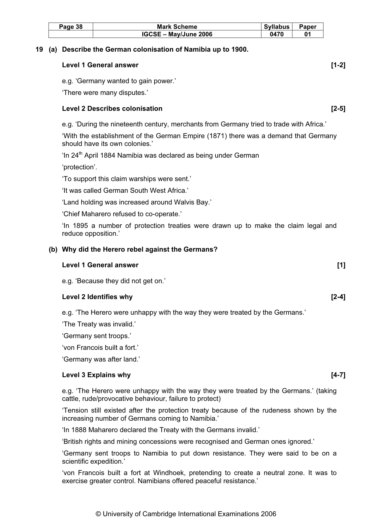 Mark scheme, page 39 of 52