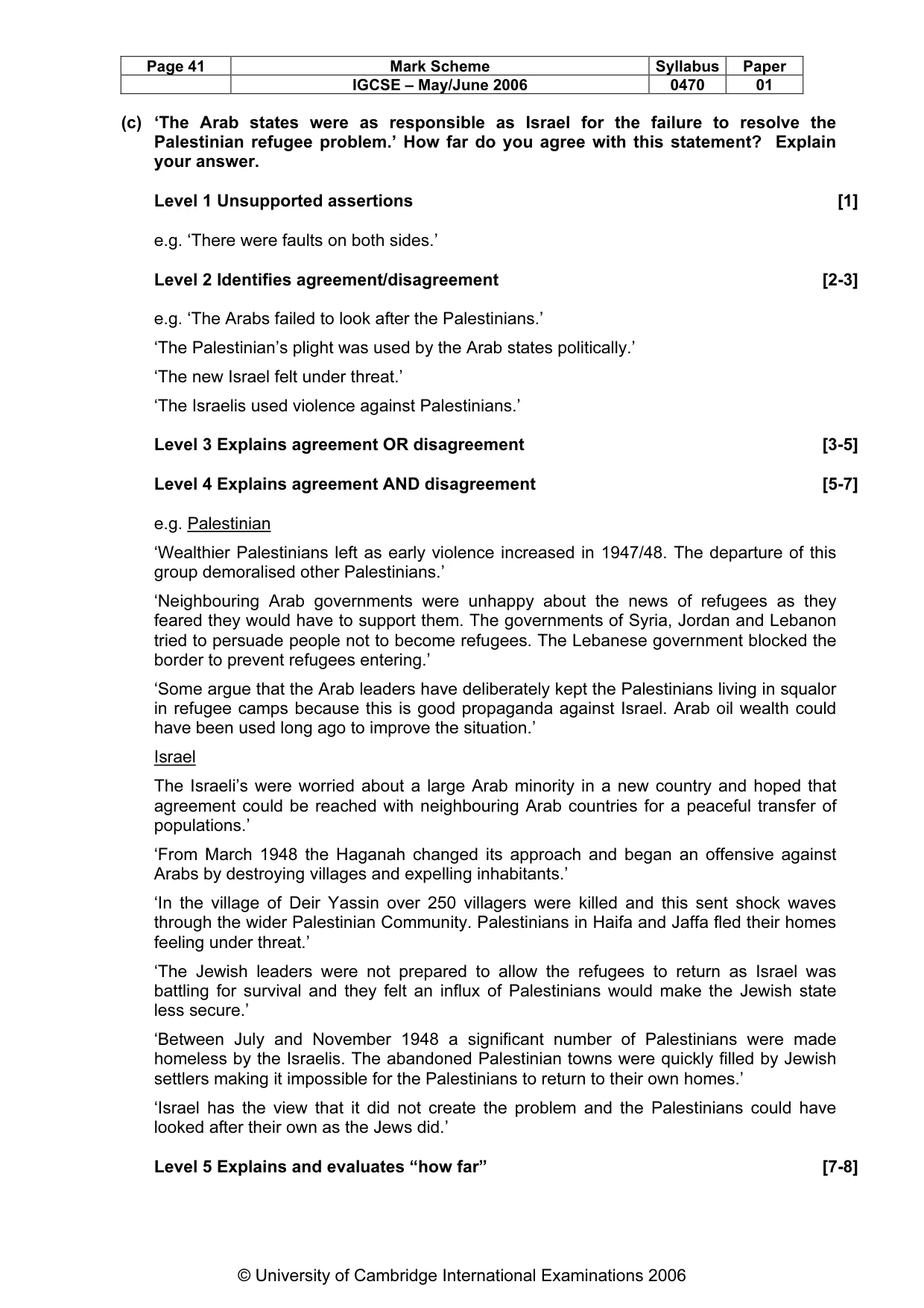 Mark scheme, page 42 of 52