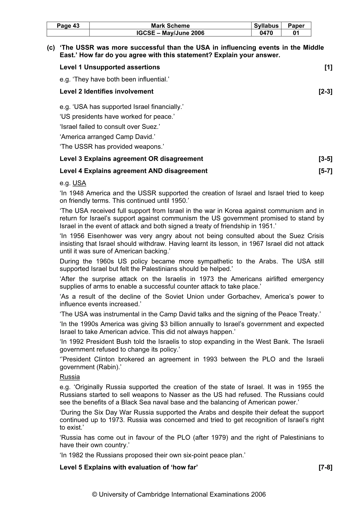 Mark scheme, page 44 of 52