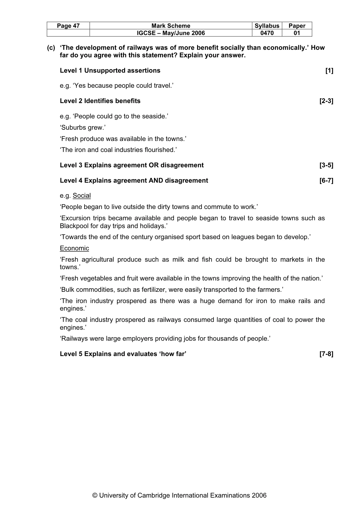 Mark scheme, page 48 of 52