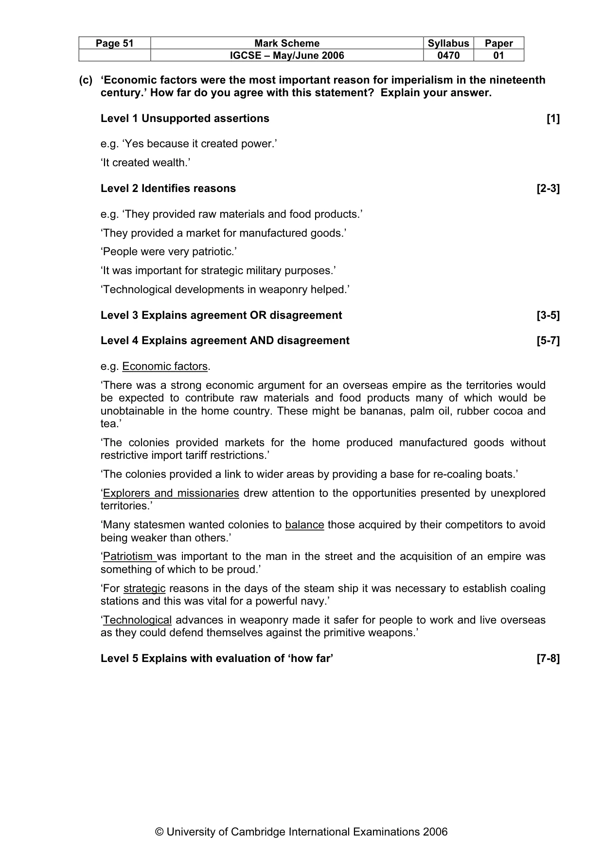 Mark scheme, page 52 of 52