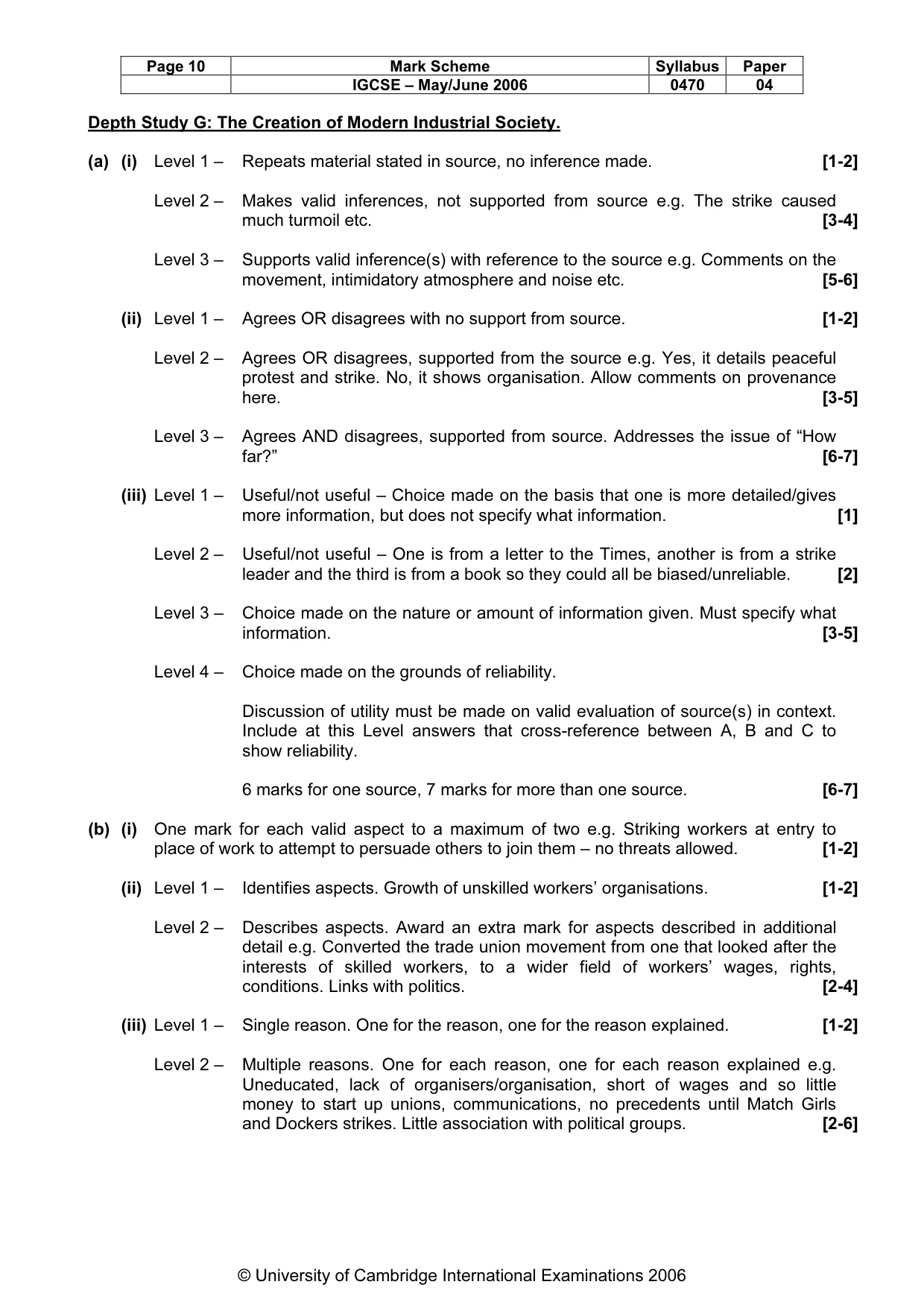Mark scheme, page 11 of 13