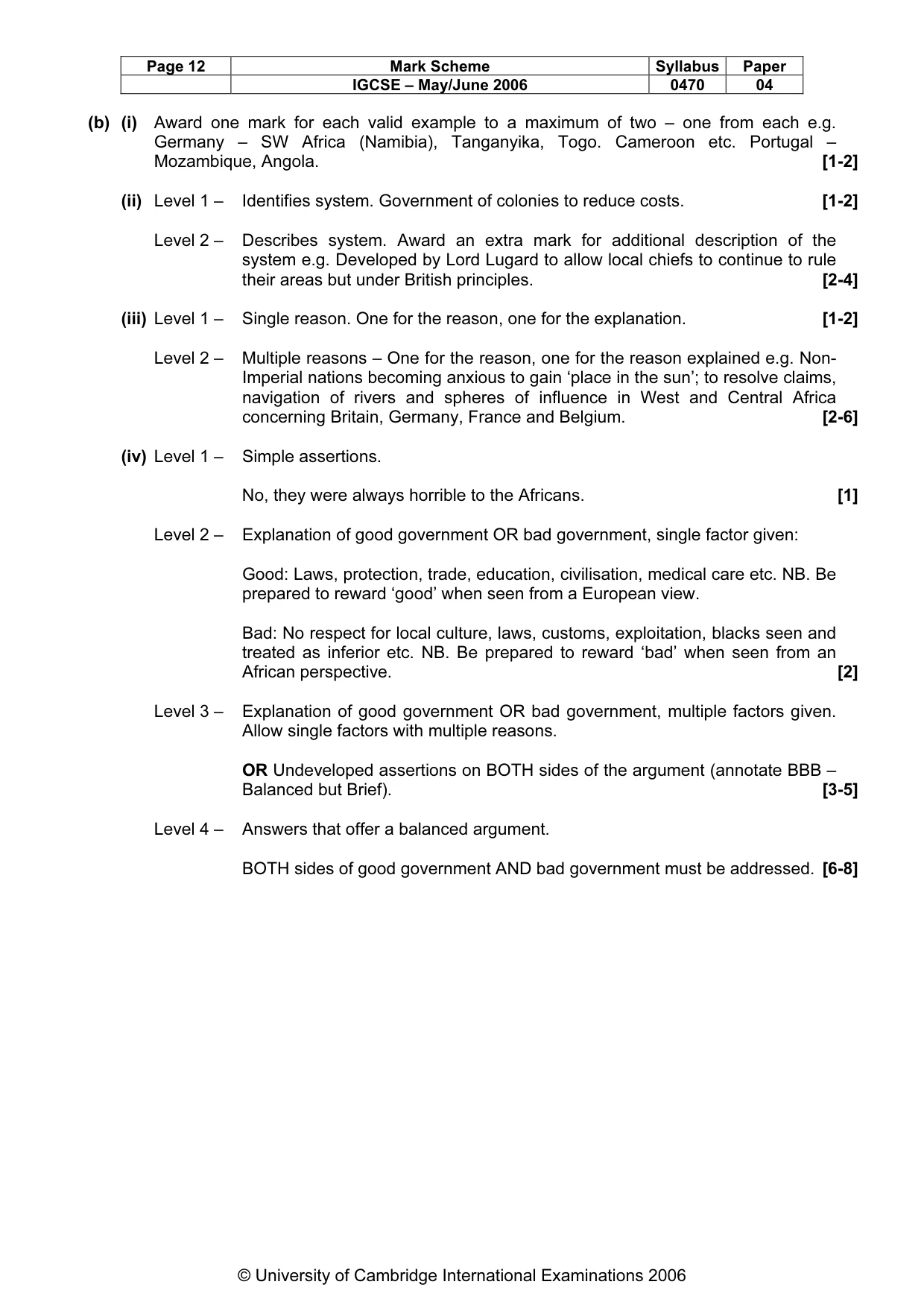 Mark scheme, page 13 of 13
