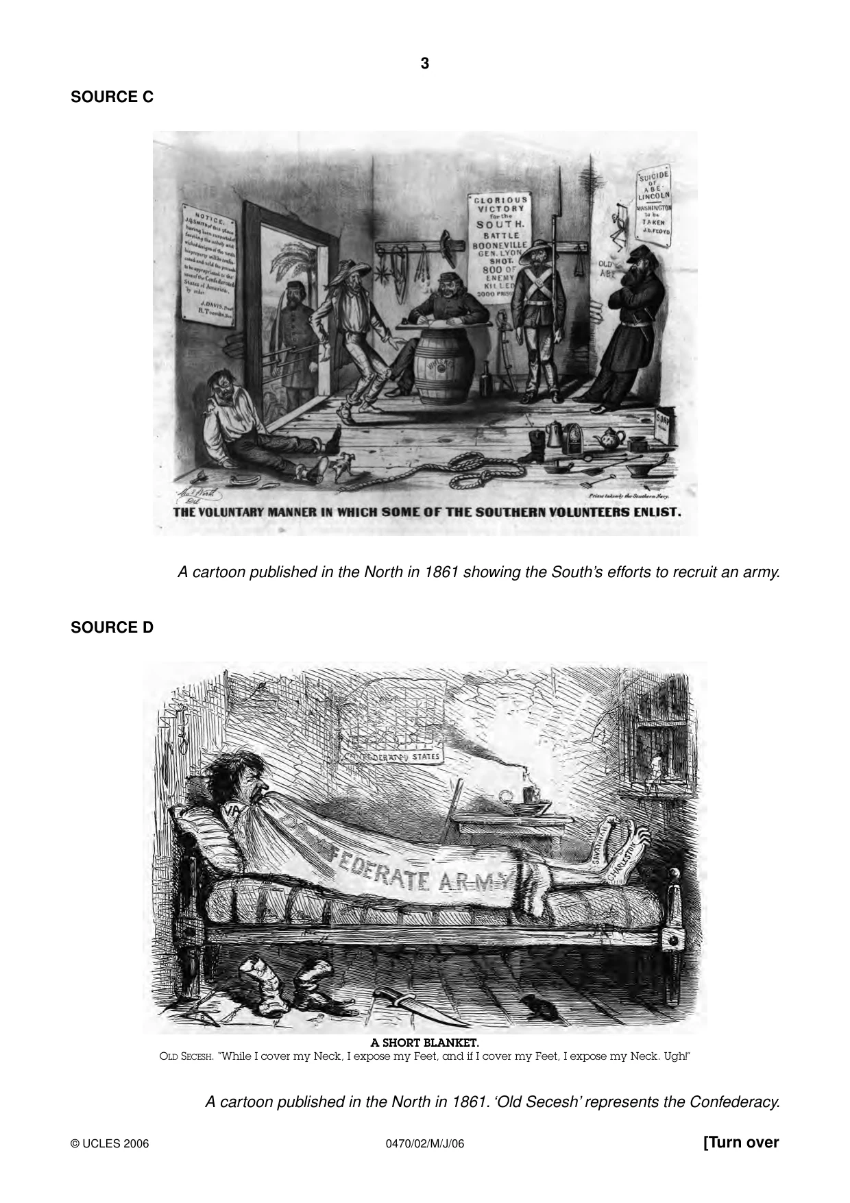Cambridge IGCSE History 0470 2006 May/June Paper 2 · Variant 1 question paper, page 3 of 12