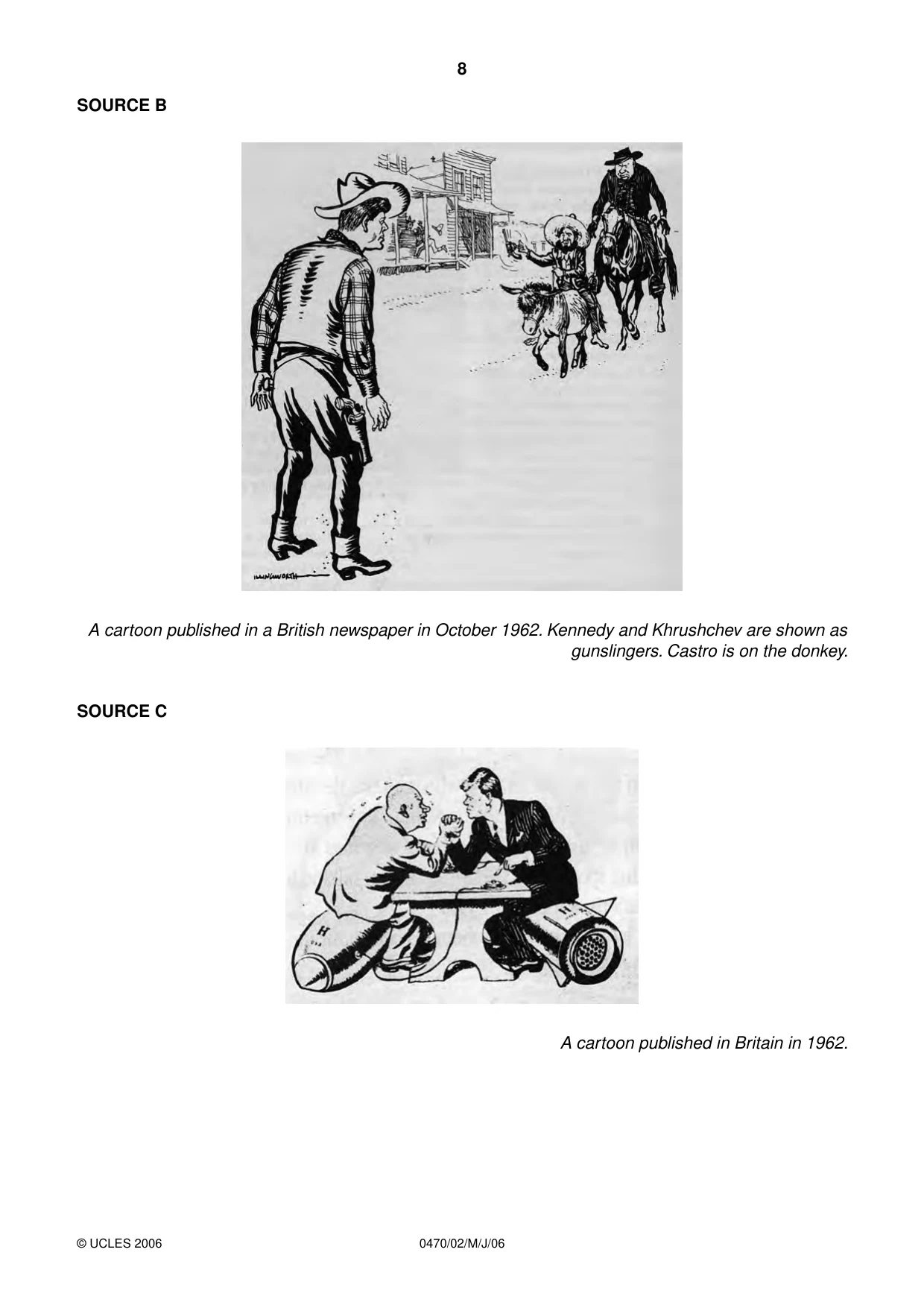 Cambridge IGCSE History 0470 2006 May/June Paper 2 · Variant 1 question paper, page 8 of 12