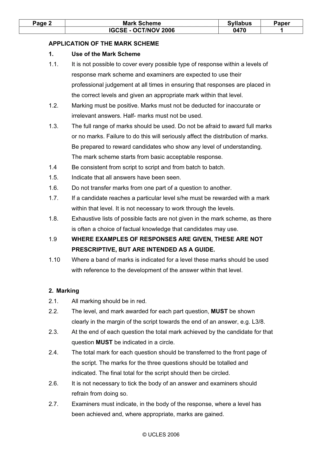 Mark scheme, page 2 of 53