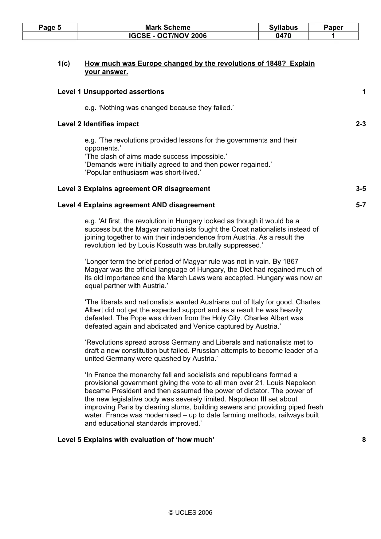 Mark scheme, page 5 of 53