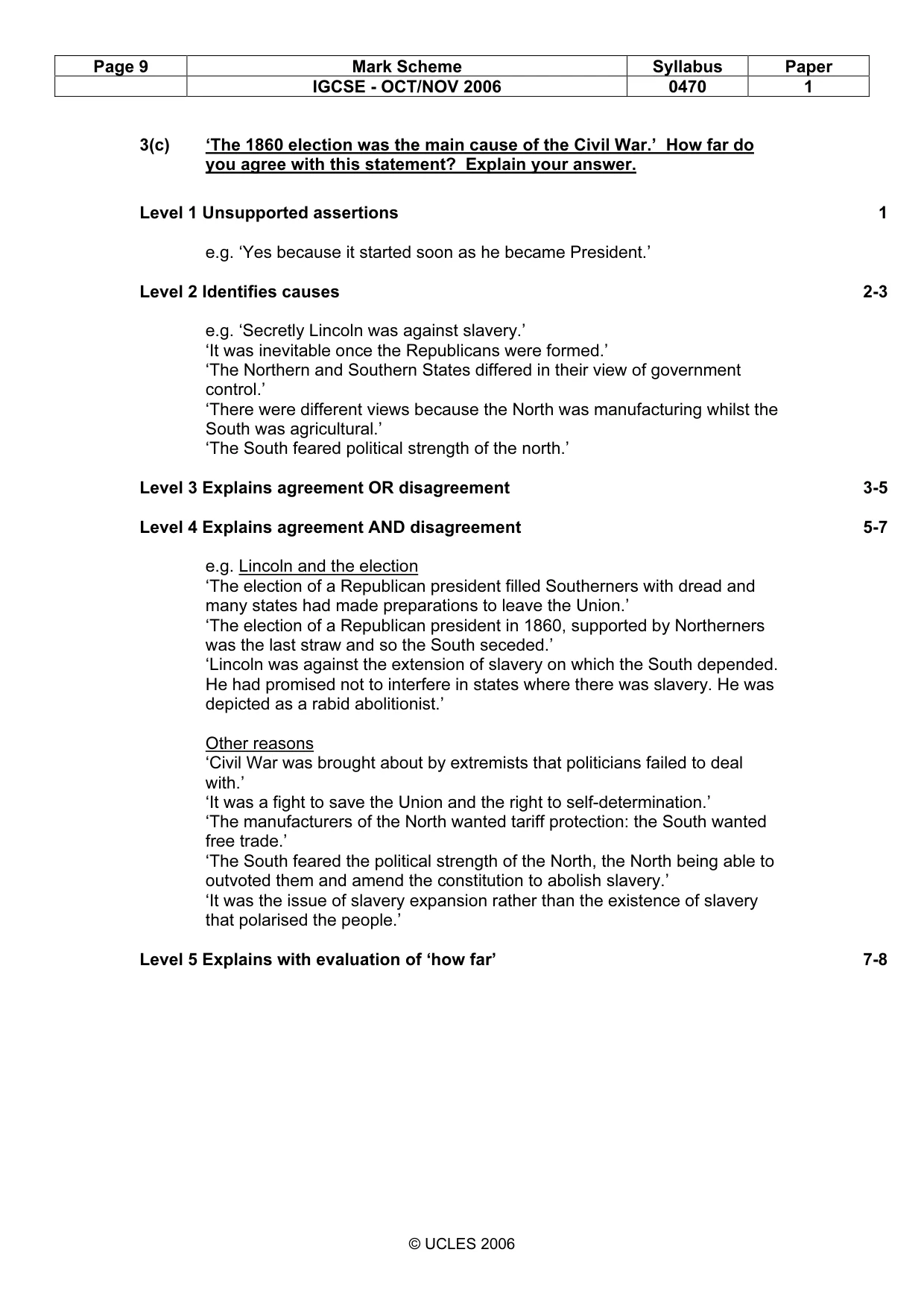 Mark scheme, page 9 of 53