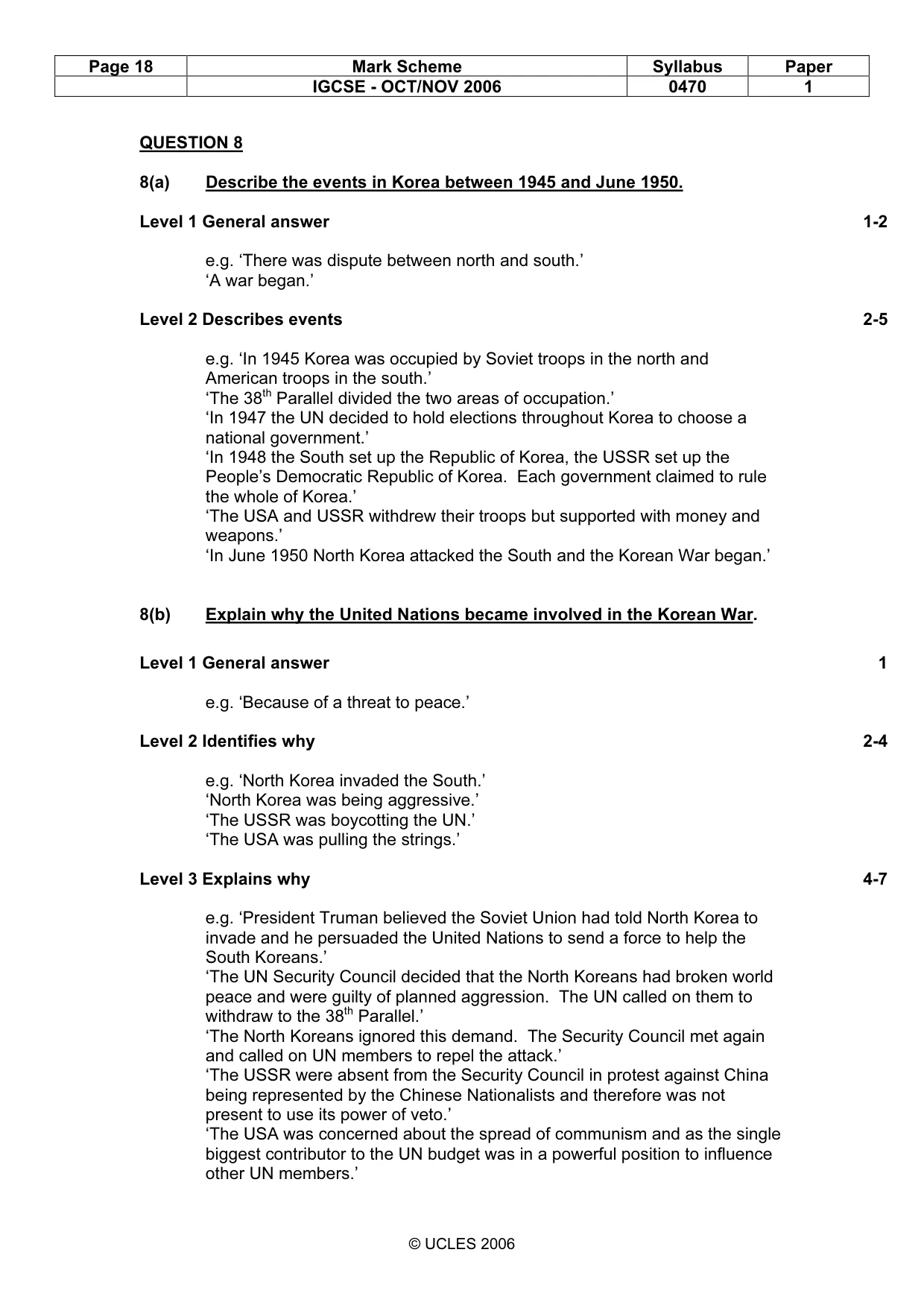 Mark scheme, page 18 of 53