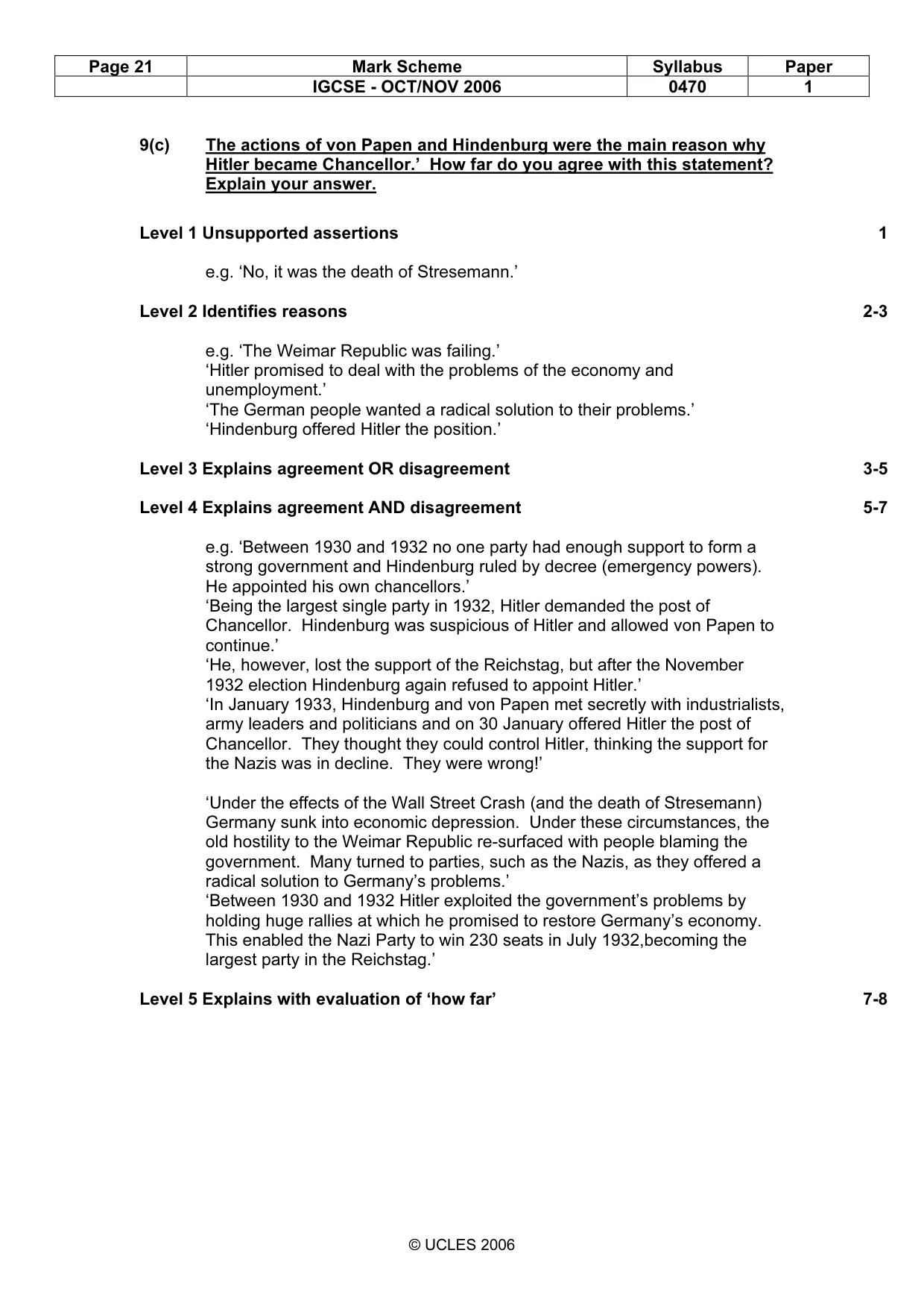 Mark scheme, page 21 of 53