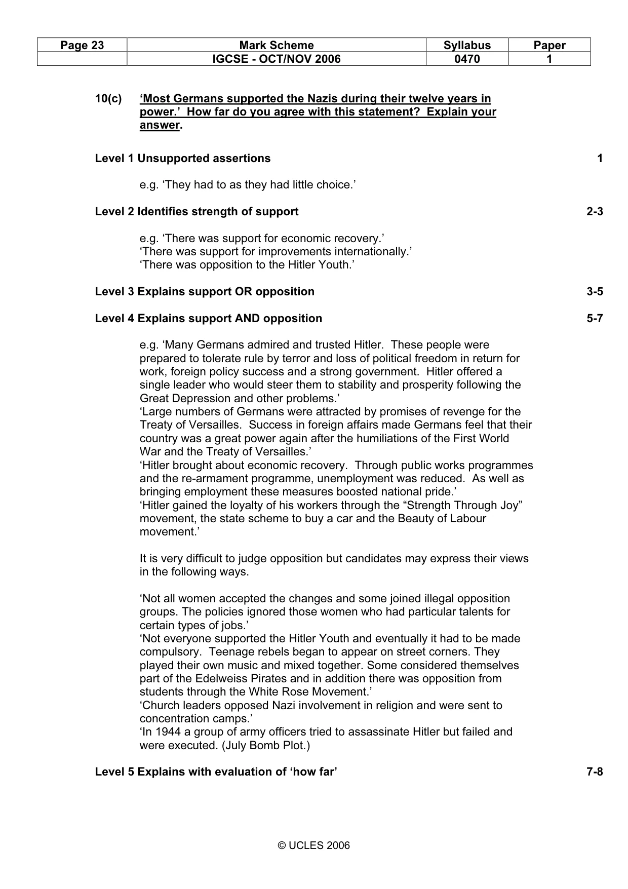 Mark scheme, page 23 of 53