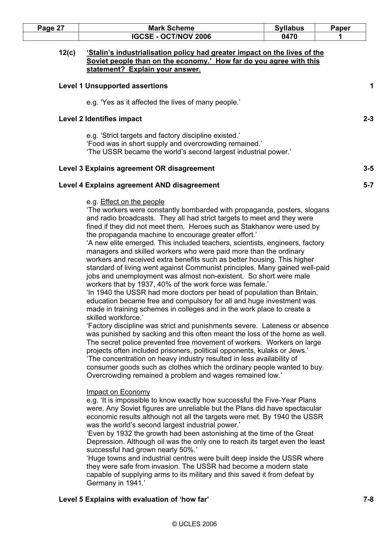 Mark scheme, page 27 of 53