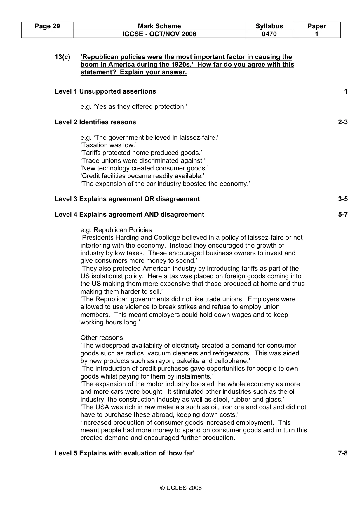Mark scheme, page 29 of 53