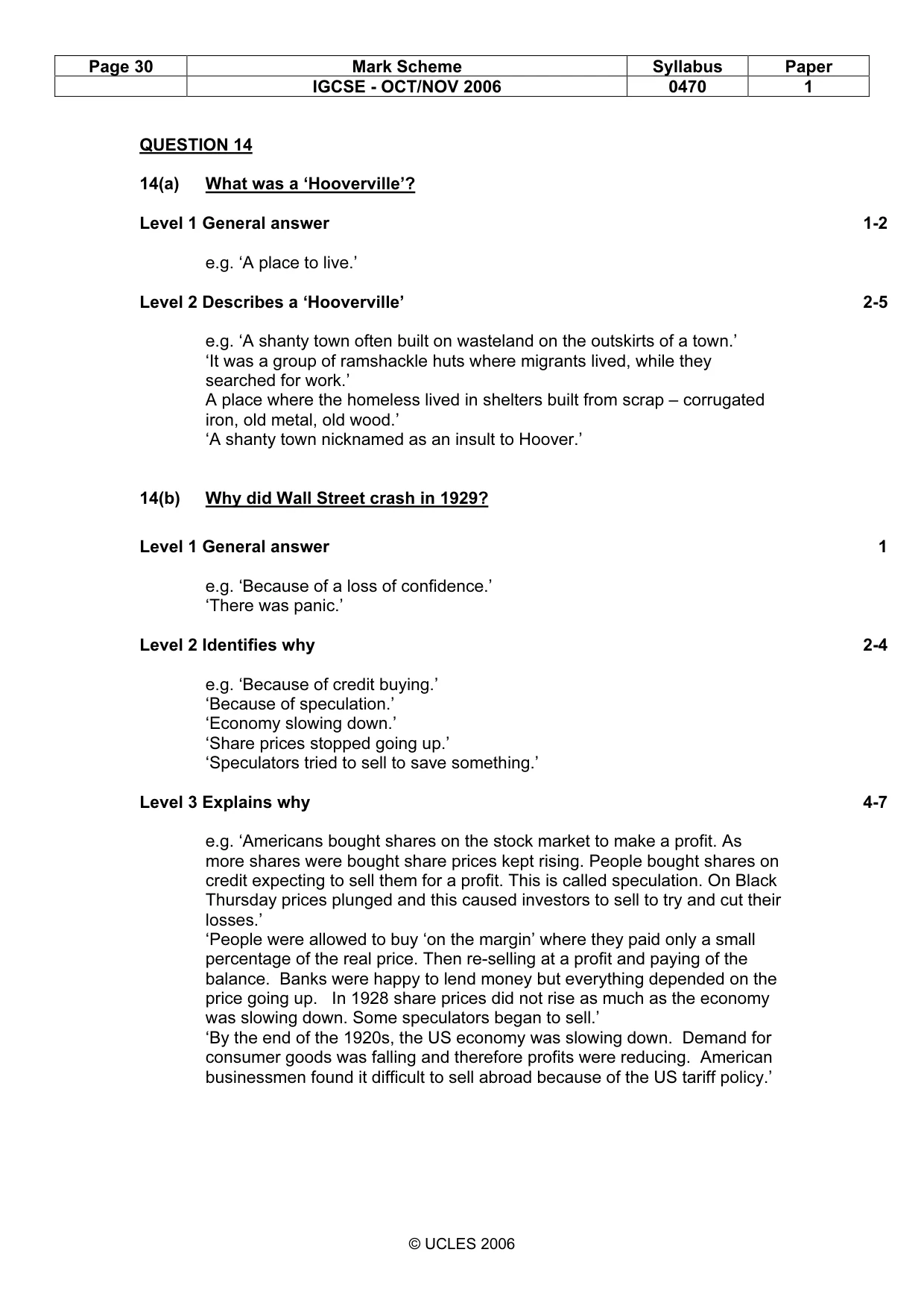 Mark scheme, page 30 of 53