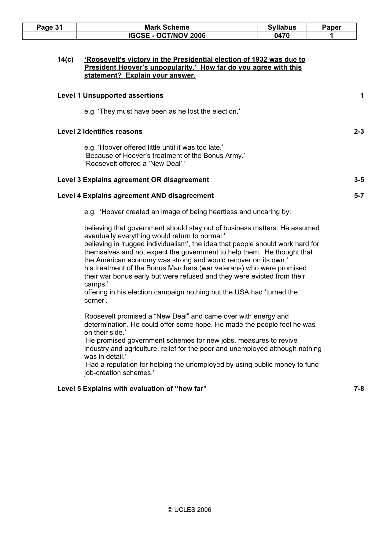 Mark scheme, page 31 of 53