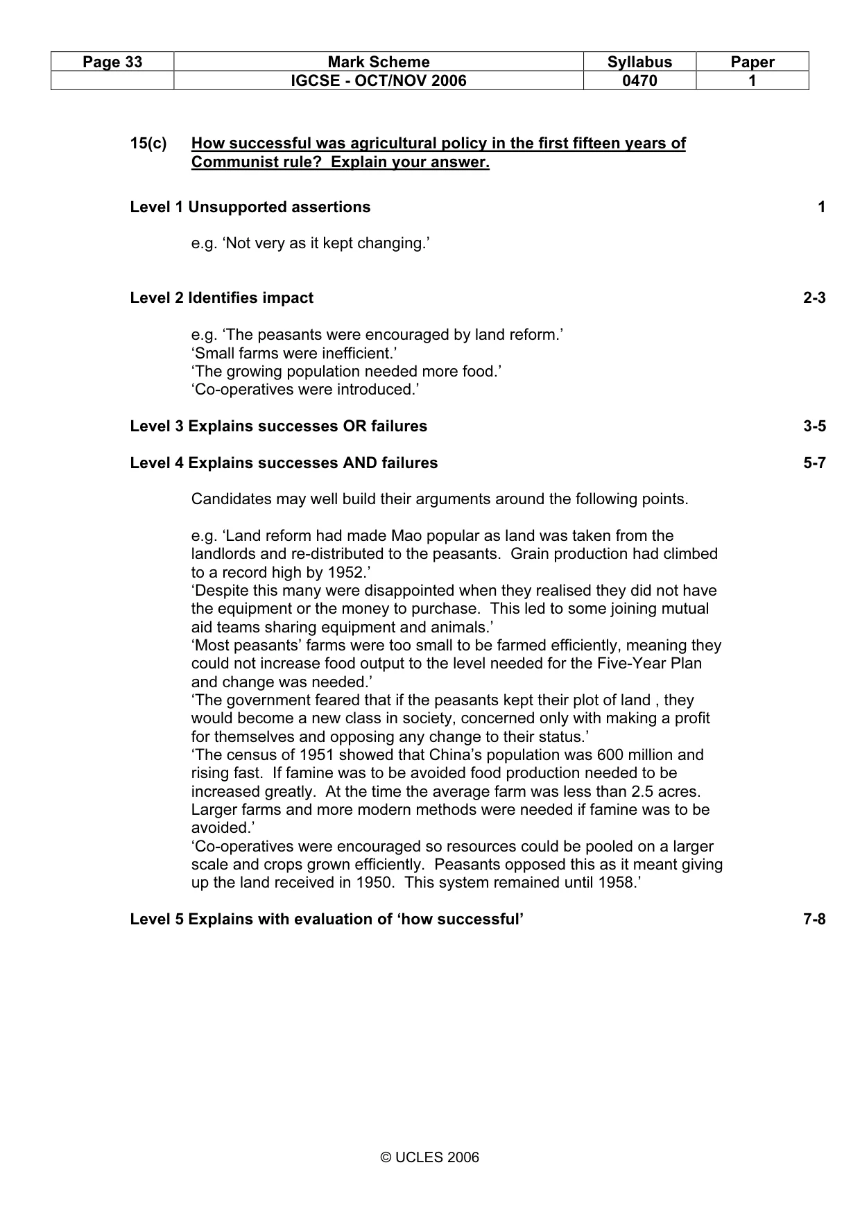 Mark scheme, page 33 of 53