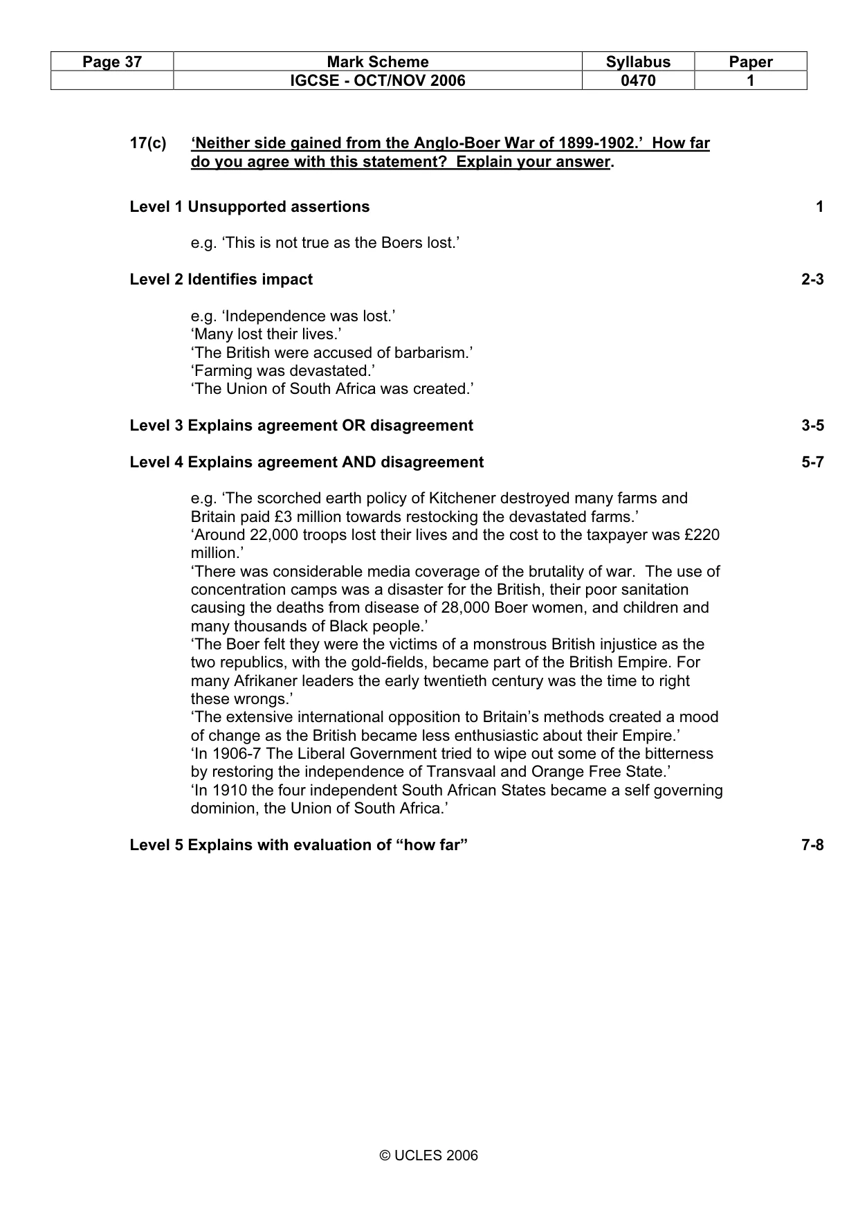 Mark scheme, page 37 of 53