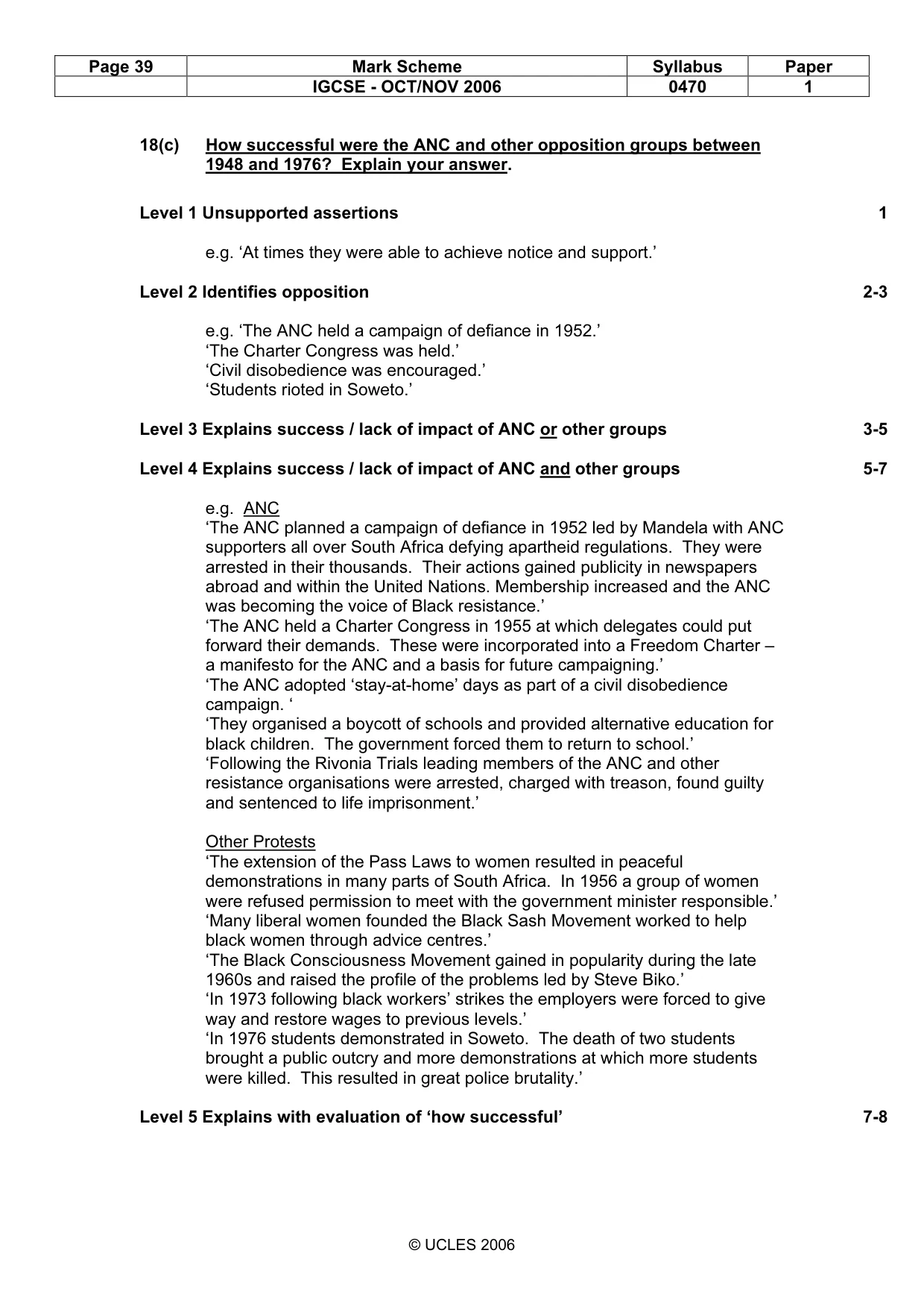 Mark scheme, page 39 of 53