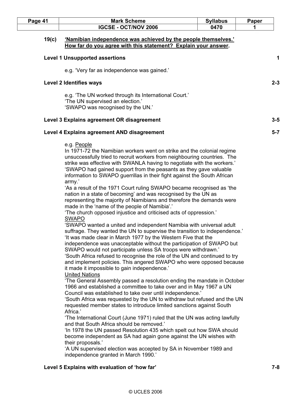 Mark scheme, page 41 of 53