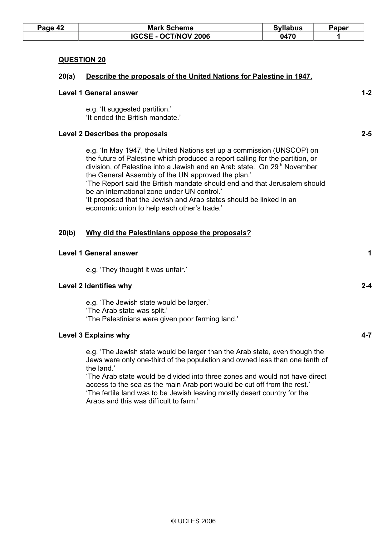 Mark scheme, page 42 of 53