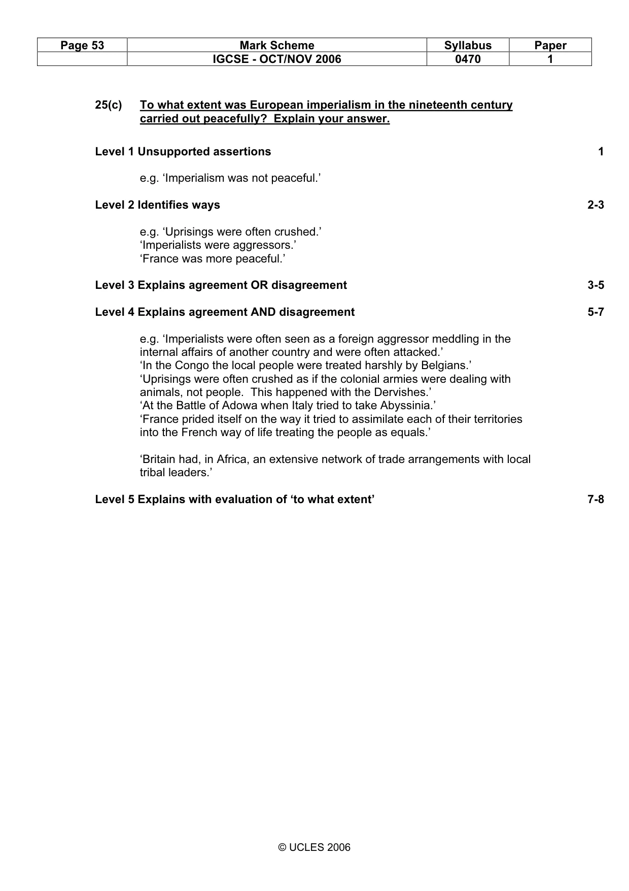 Mark scheme, page 53 of 53