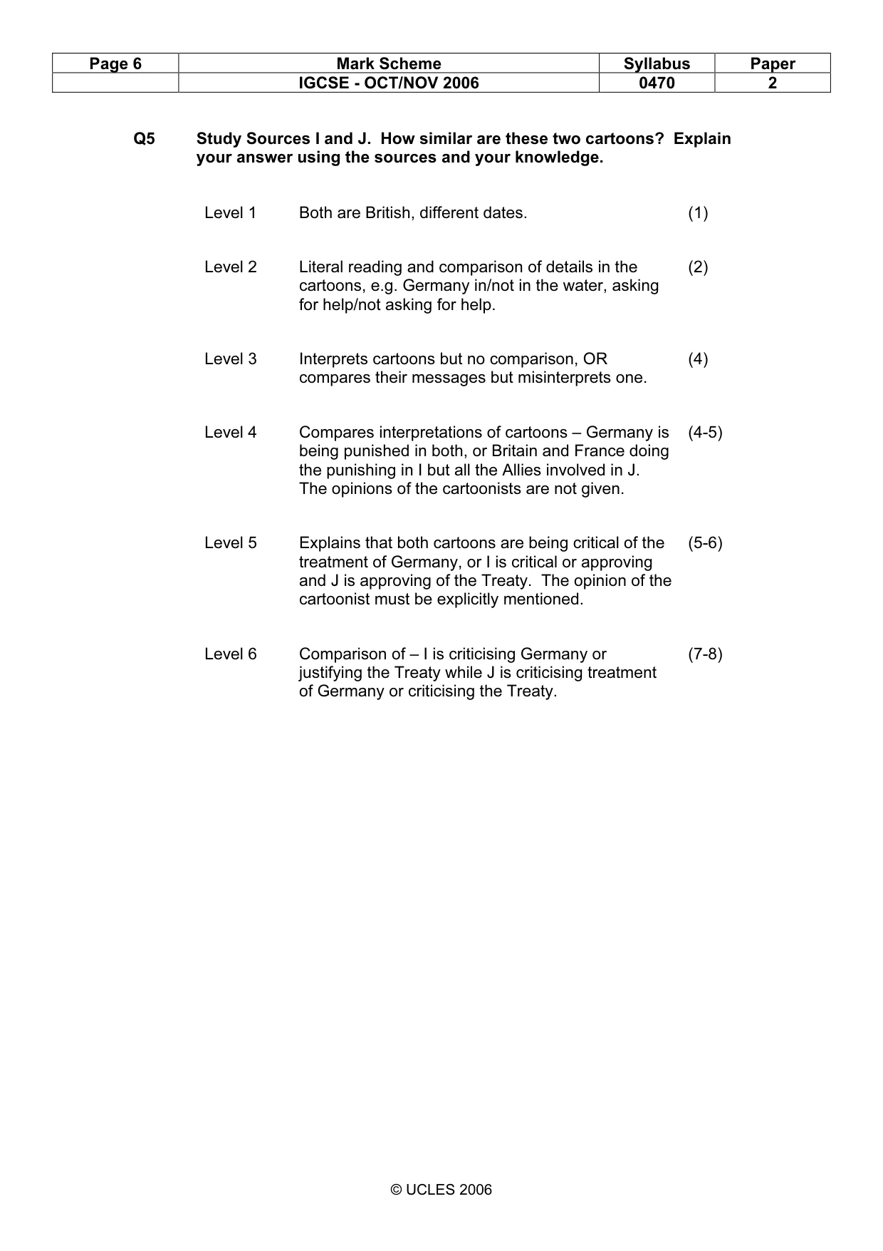 Mark scheme, page 6 of 13