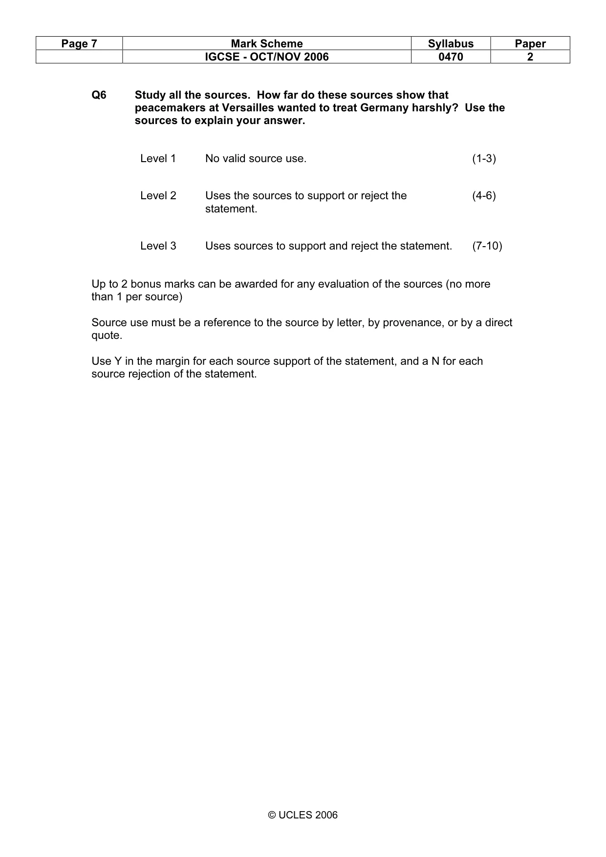 Mark scheme, page 7 of 13