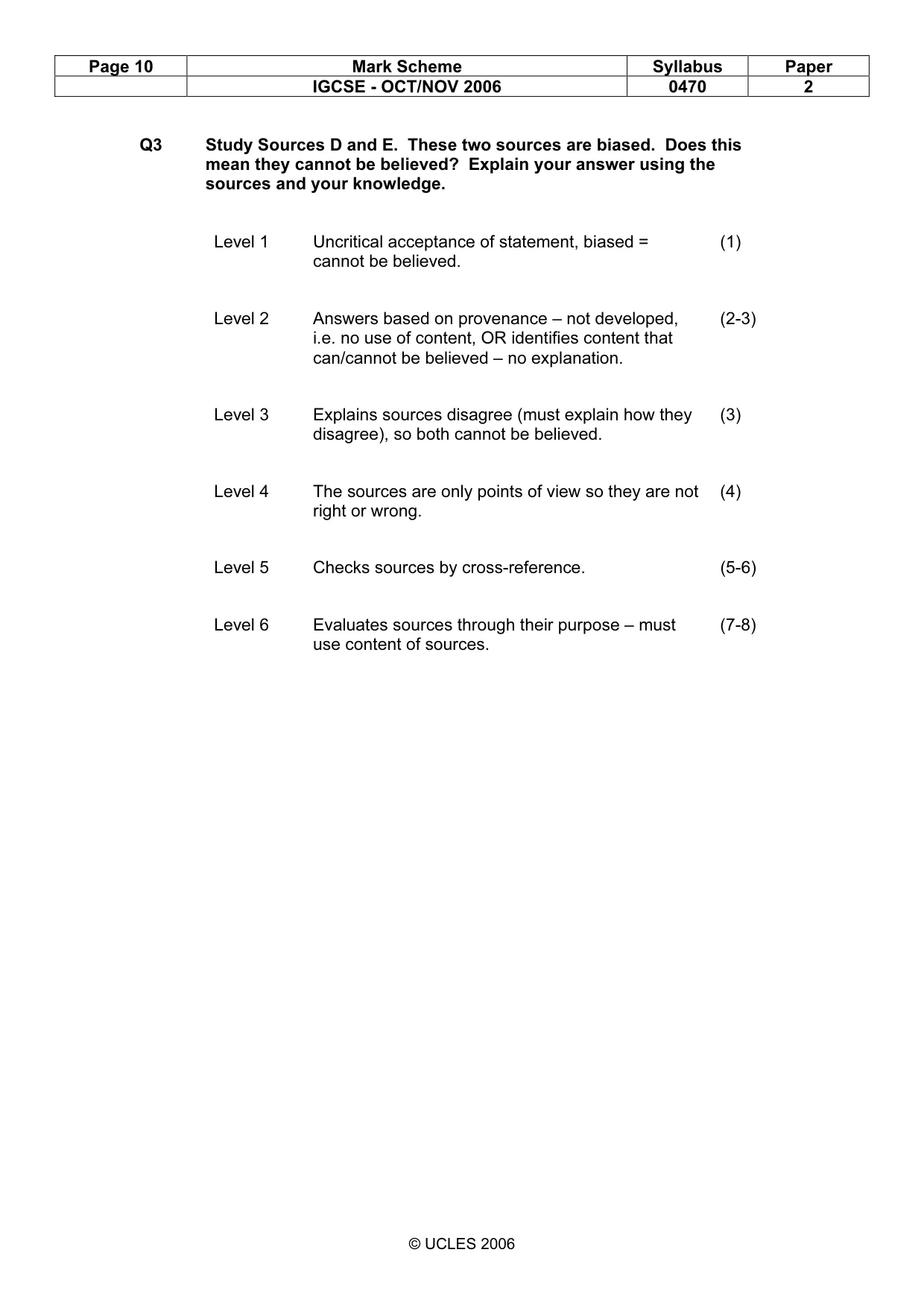 Mark scheme, page 10 of 13