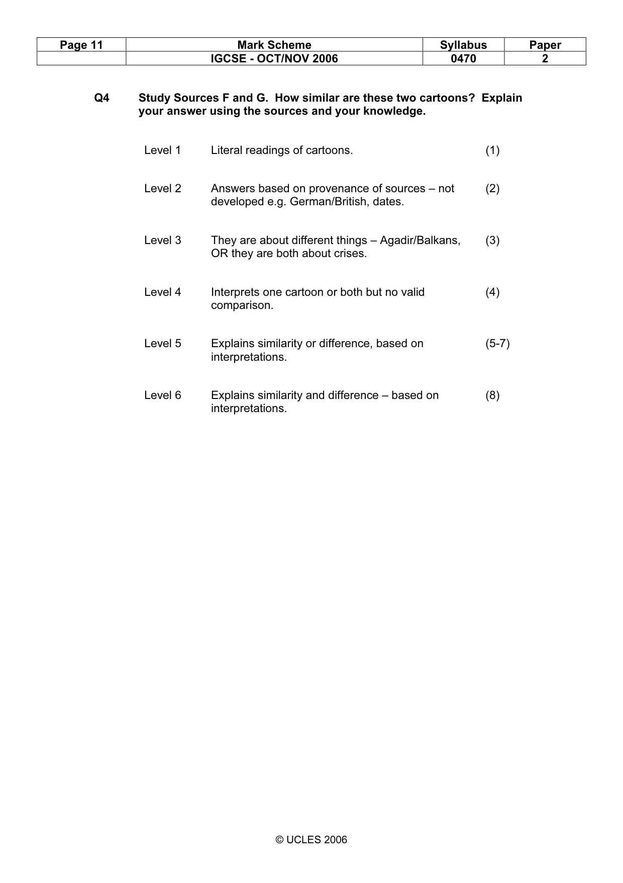 Mark scheme, page 11 of 13