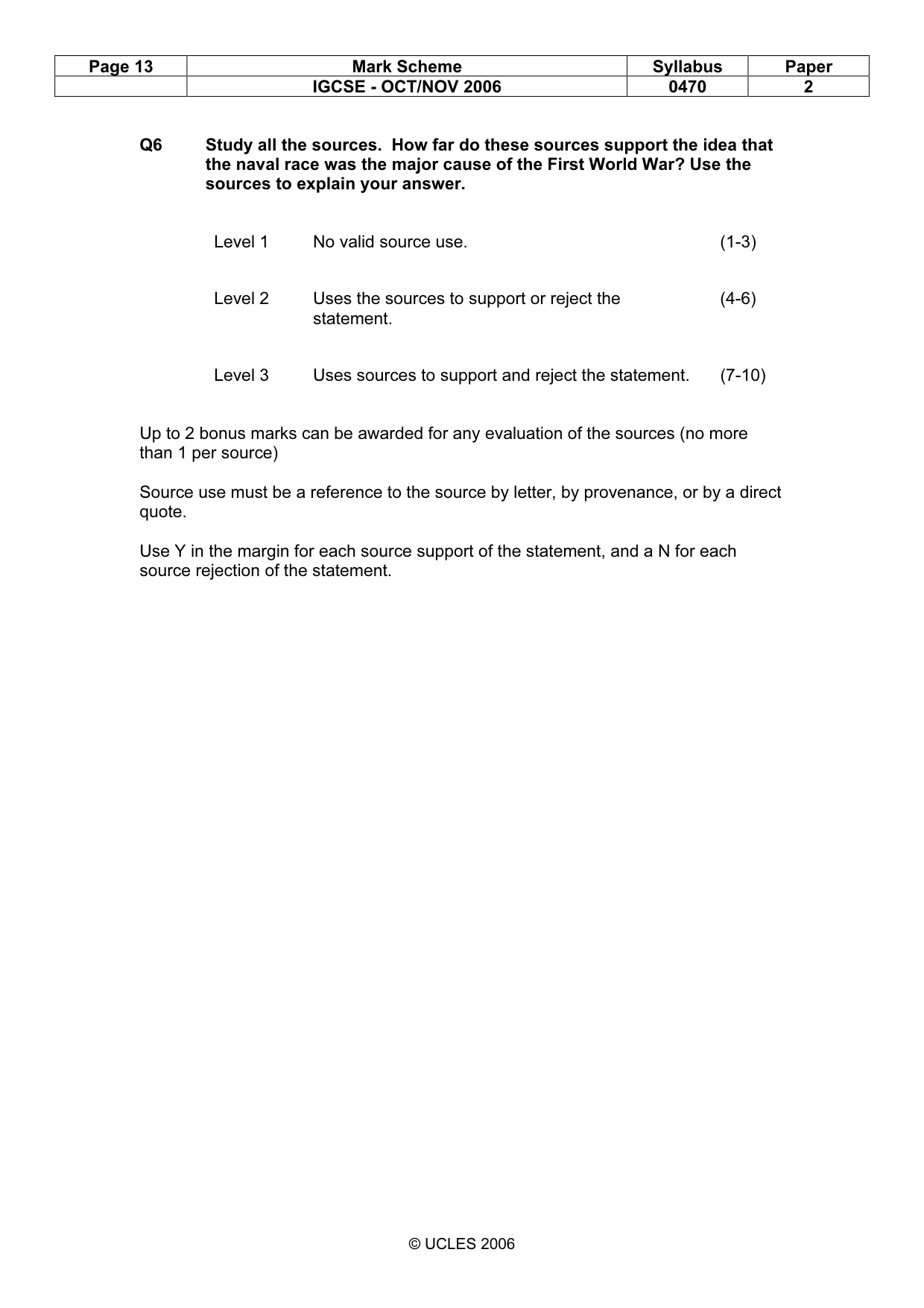 Mark scheme, page 13 of 13