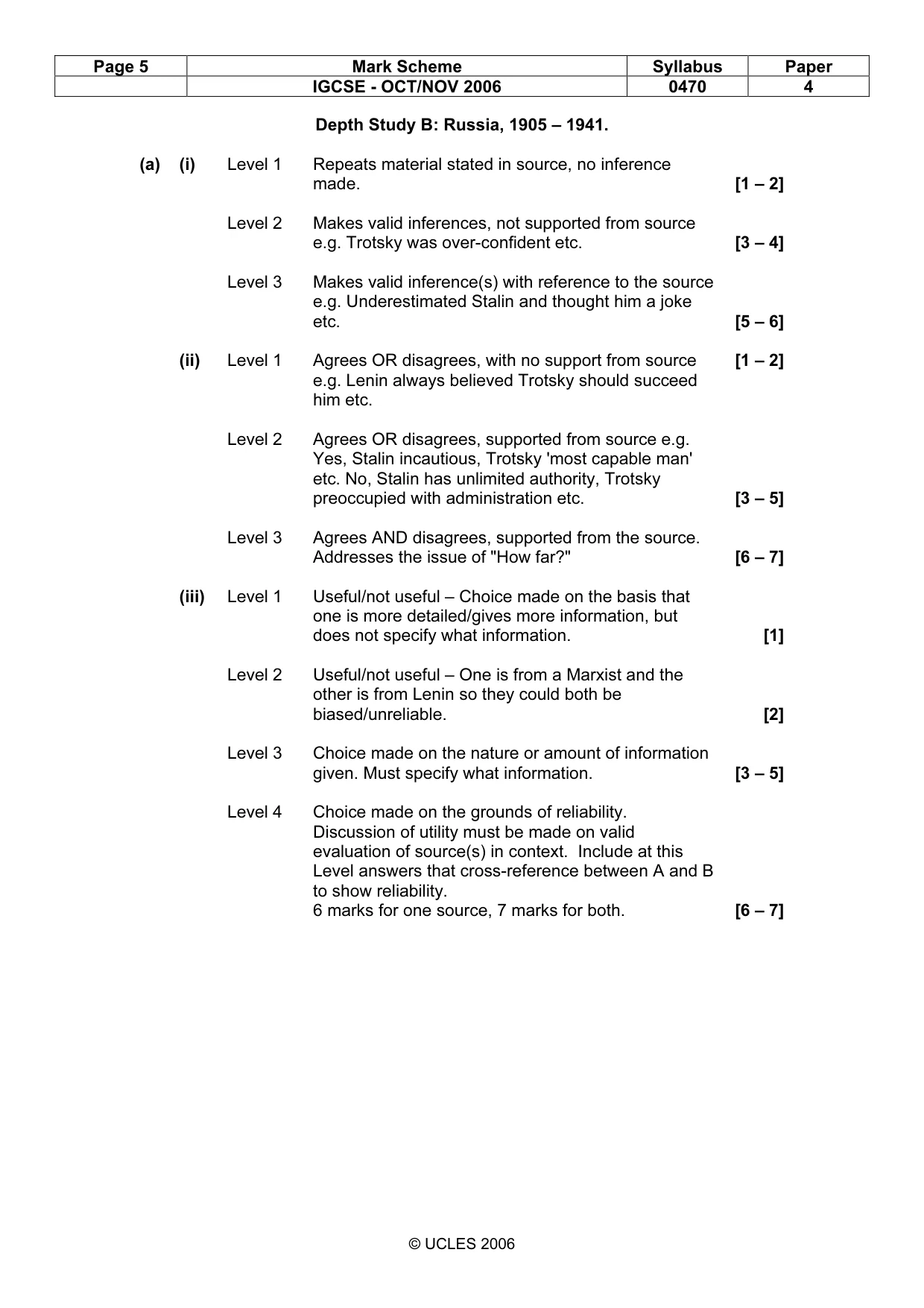 Mark scheme, page 5 of 18