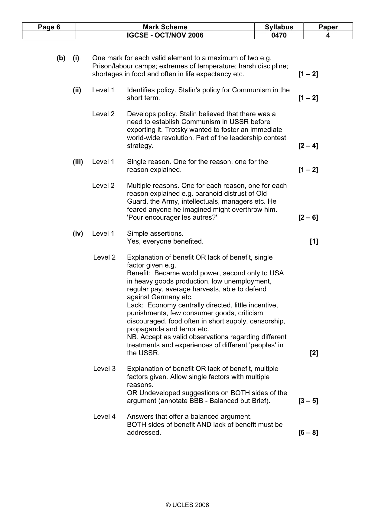 Mark scheme, page 6 of 18